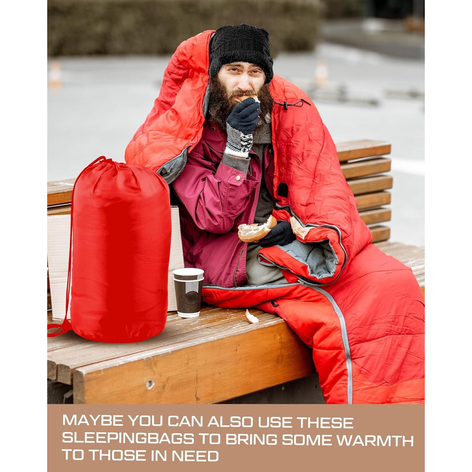 Conjunto de Camping Tranqun: 4 Sacos de Dormir + 2 Alfombras