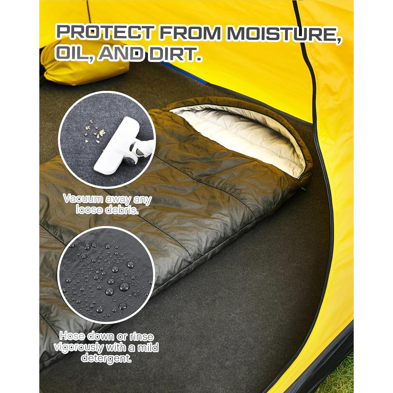 Conjunto de Camping Tranqun: 4 Sacos de Dormir + 2 Alfombras