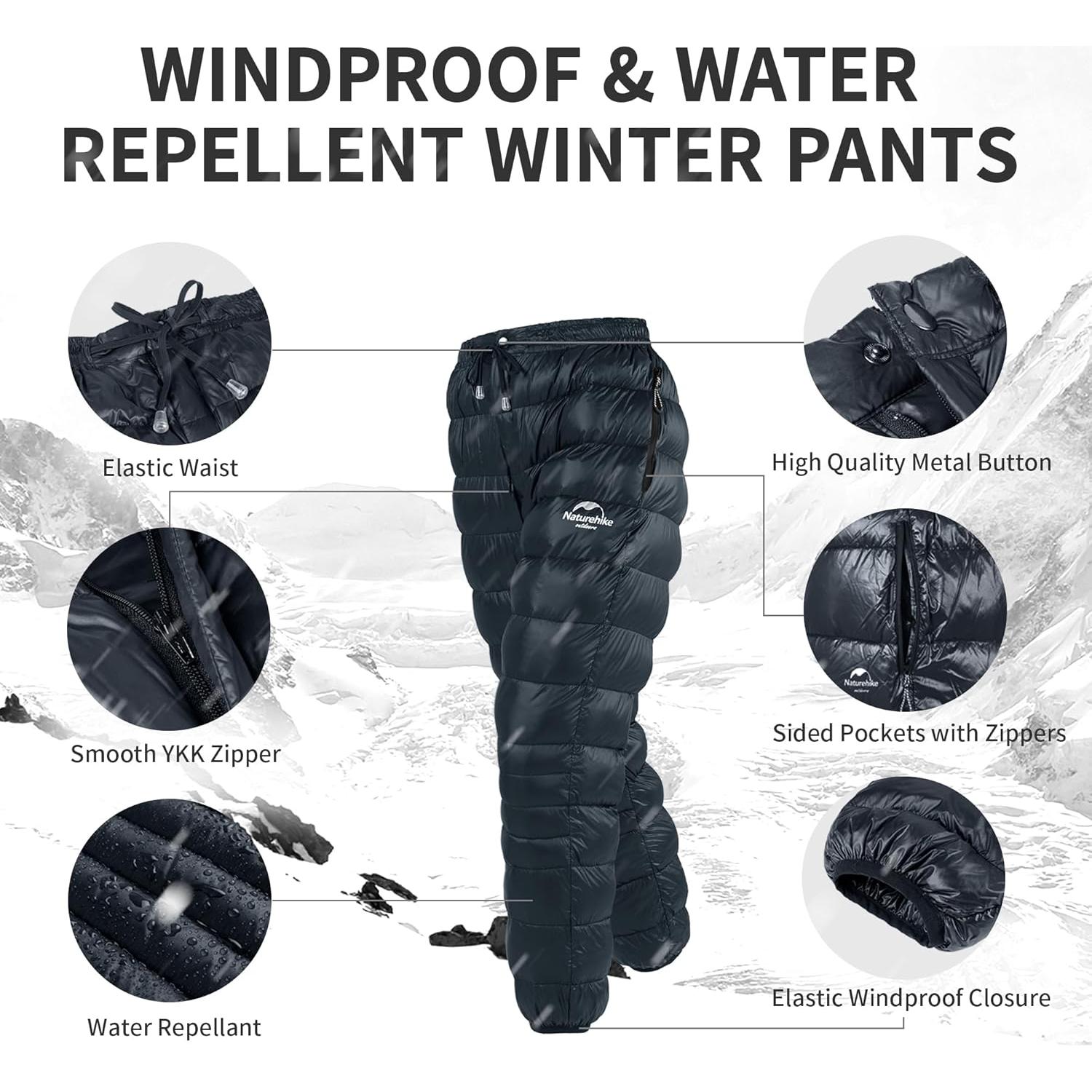 Pantalones de Plumas Naturehike Unisex para Invierno 250g