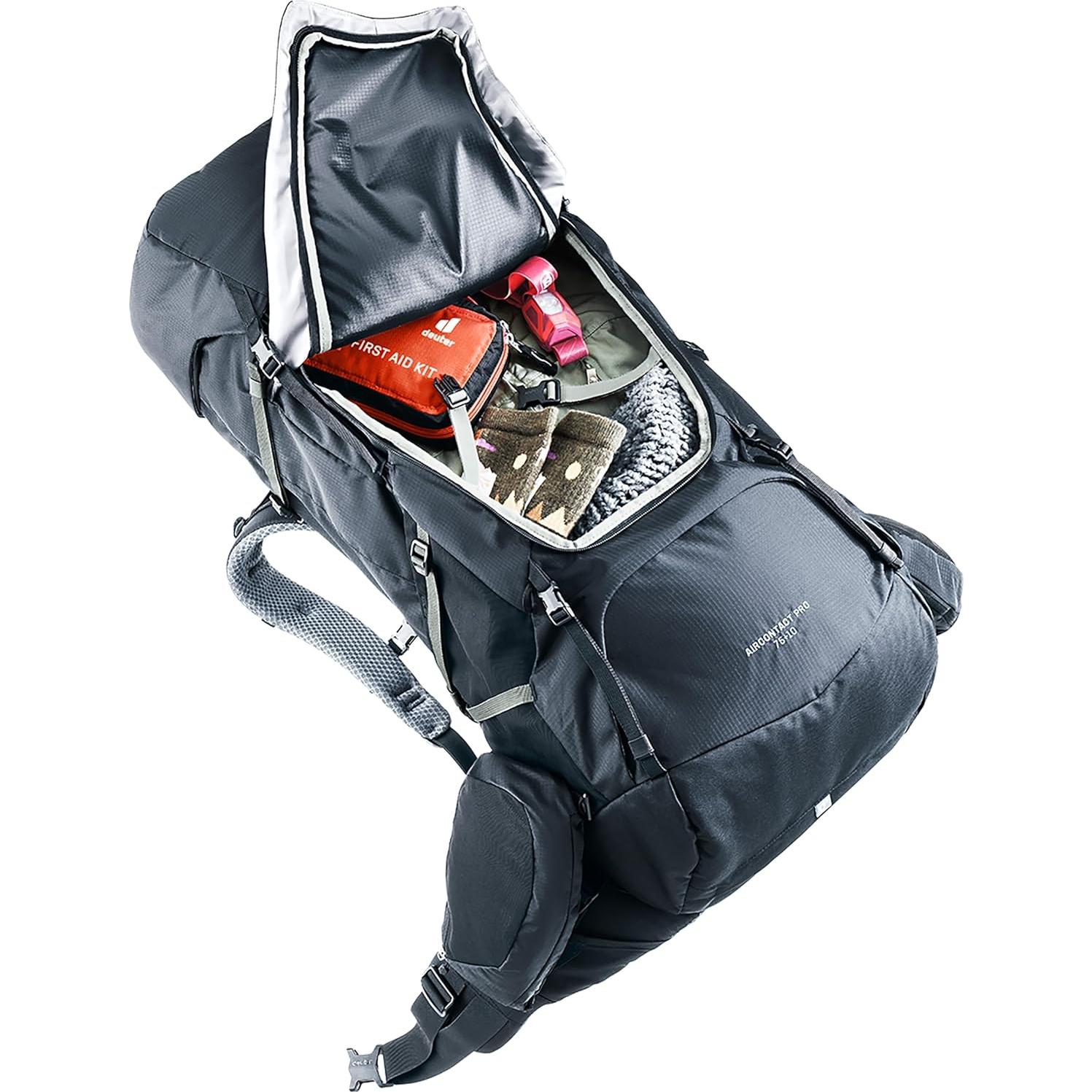 Mochila de Senderismo Deuter Aircontact Pro 75+10L Negra