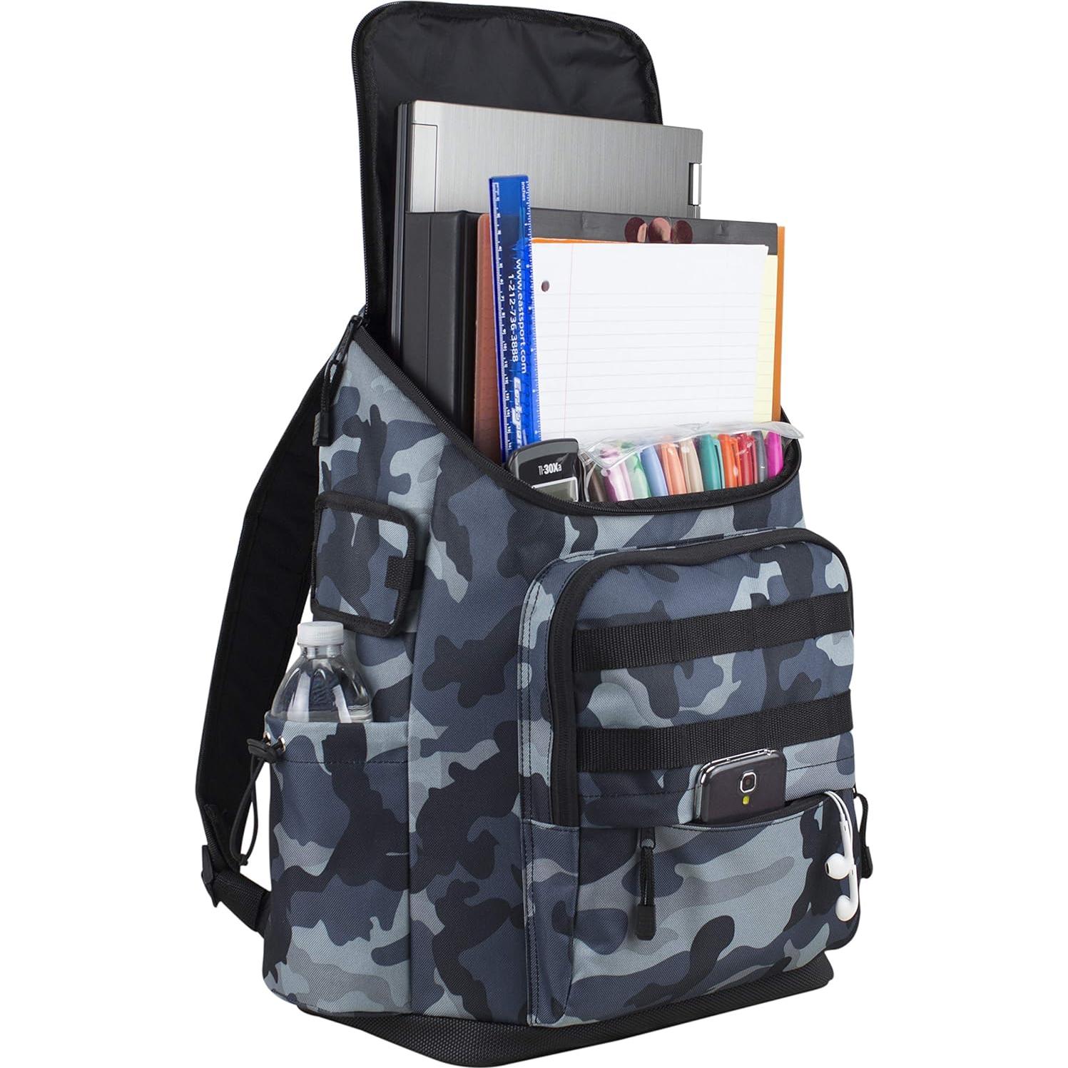 Mochila de Viaje FUEL para Portátil 15" Camuflaje Negro Azul
