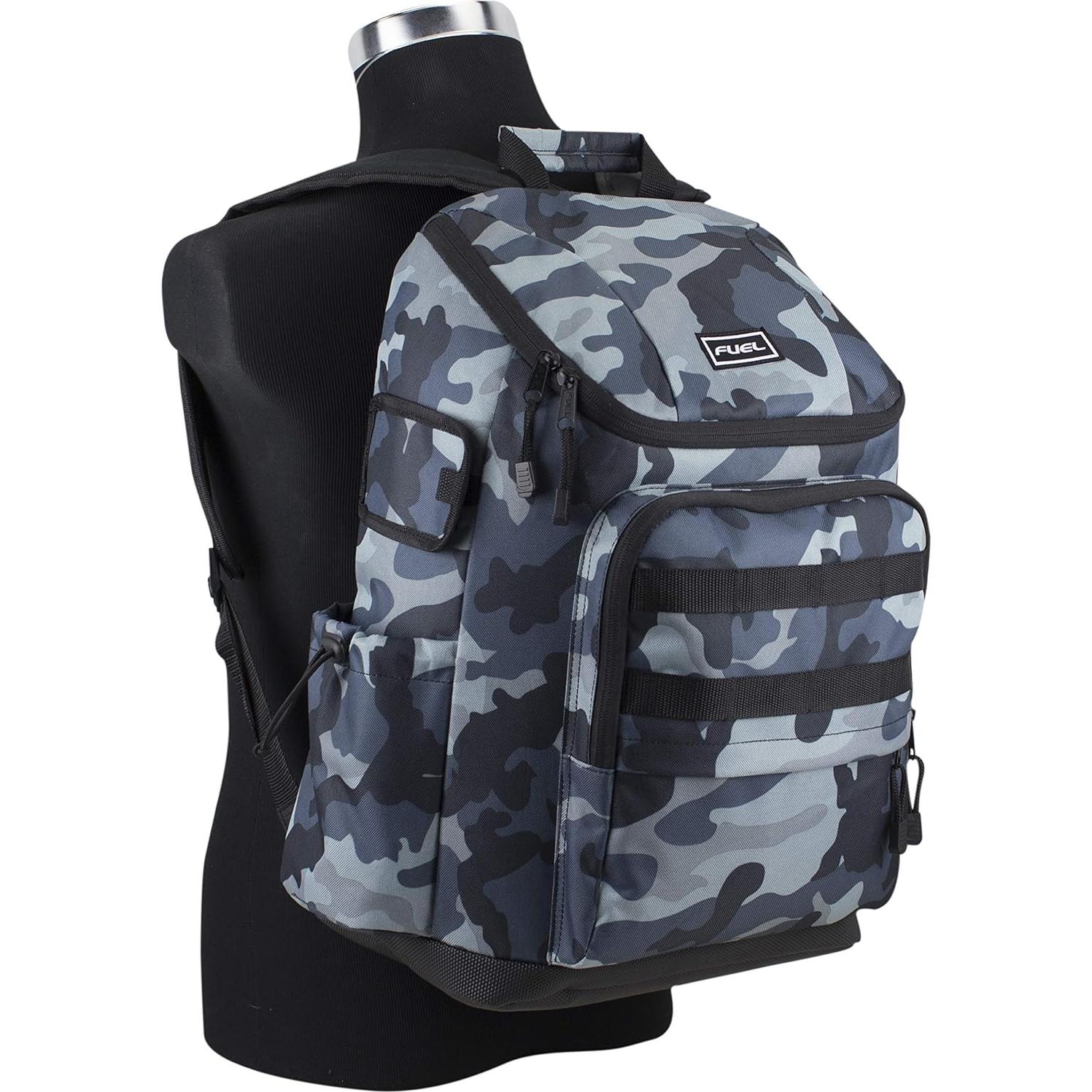 Mochila de Viaje FUEL para Portátil 15" Camuflaje Negro Azul