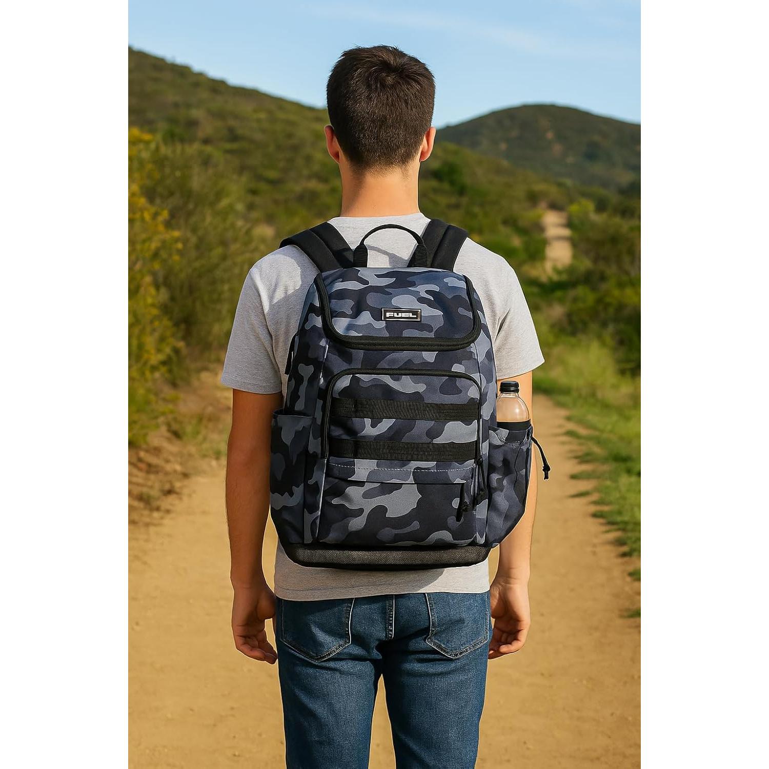 Mochila de Viaje FUEL para Portátil 15" Camuflaje Negro Azul