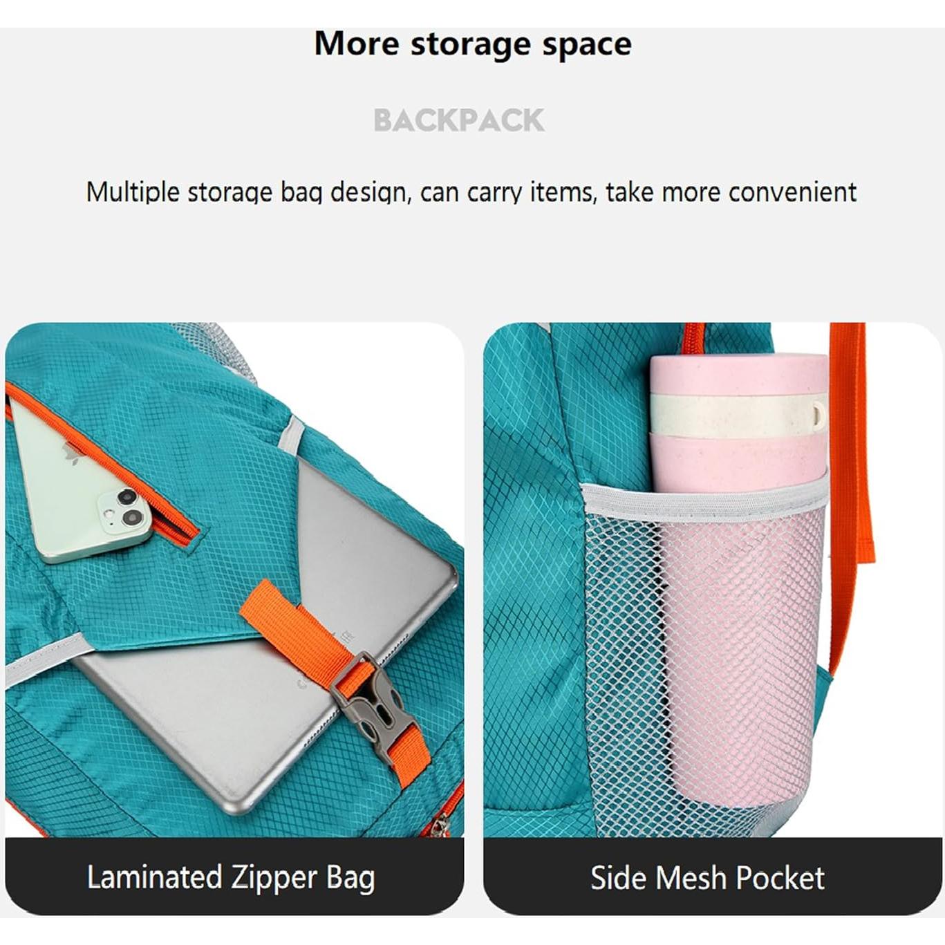 Mochila de Senderismo Plegable 25L Resistente al Agua