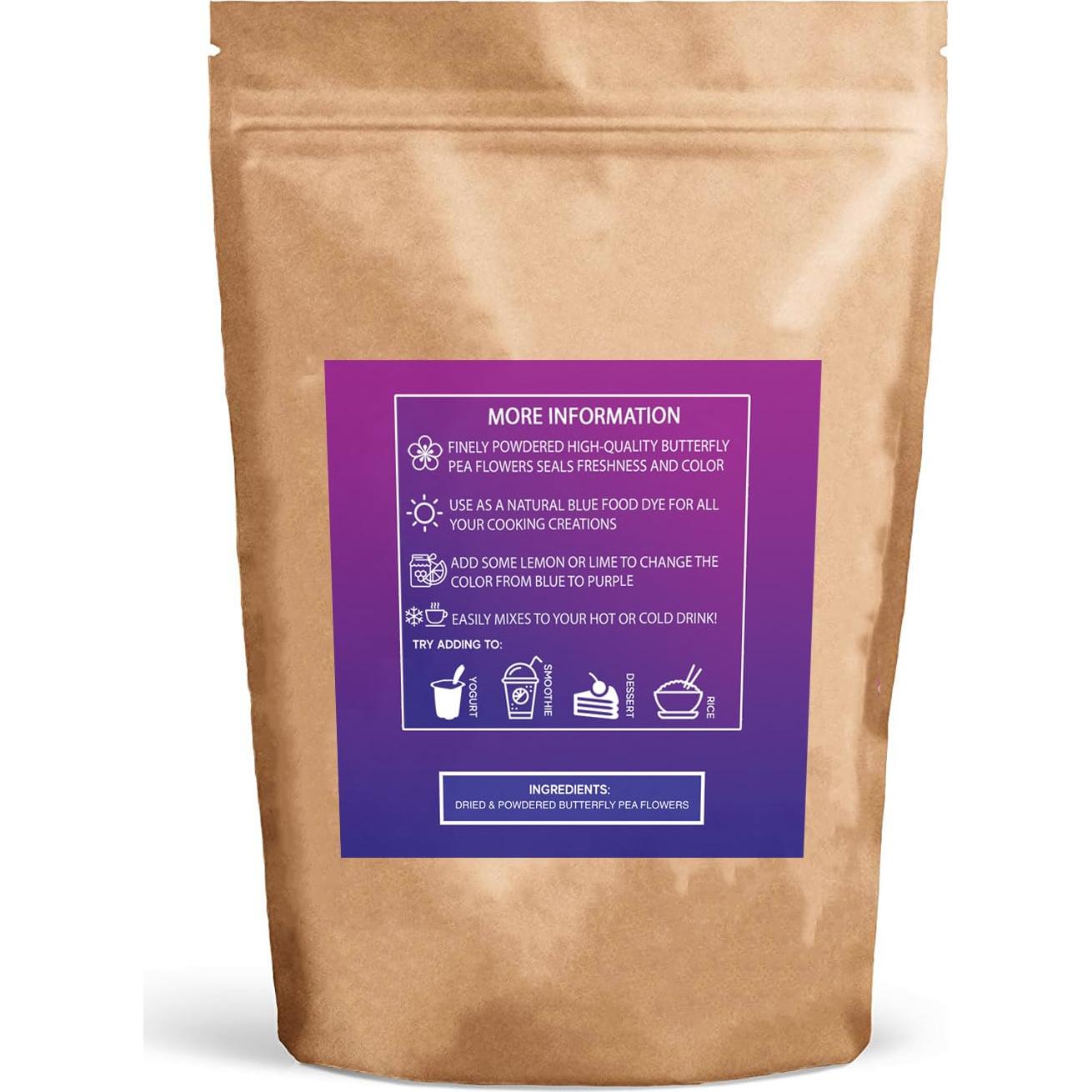 Polvo de Flor de Mariposa Azul Sou Zen 127g Grado Culinario