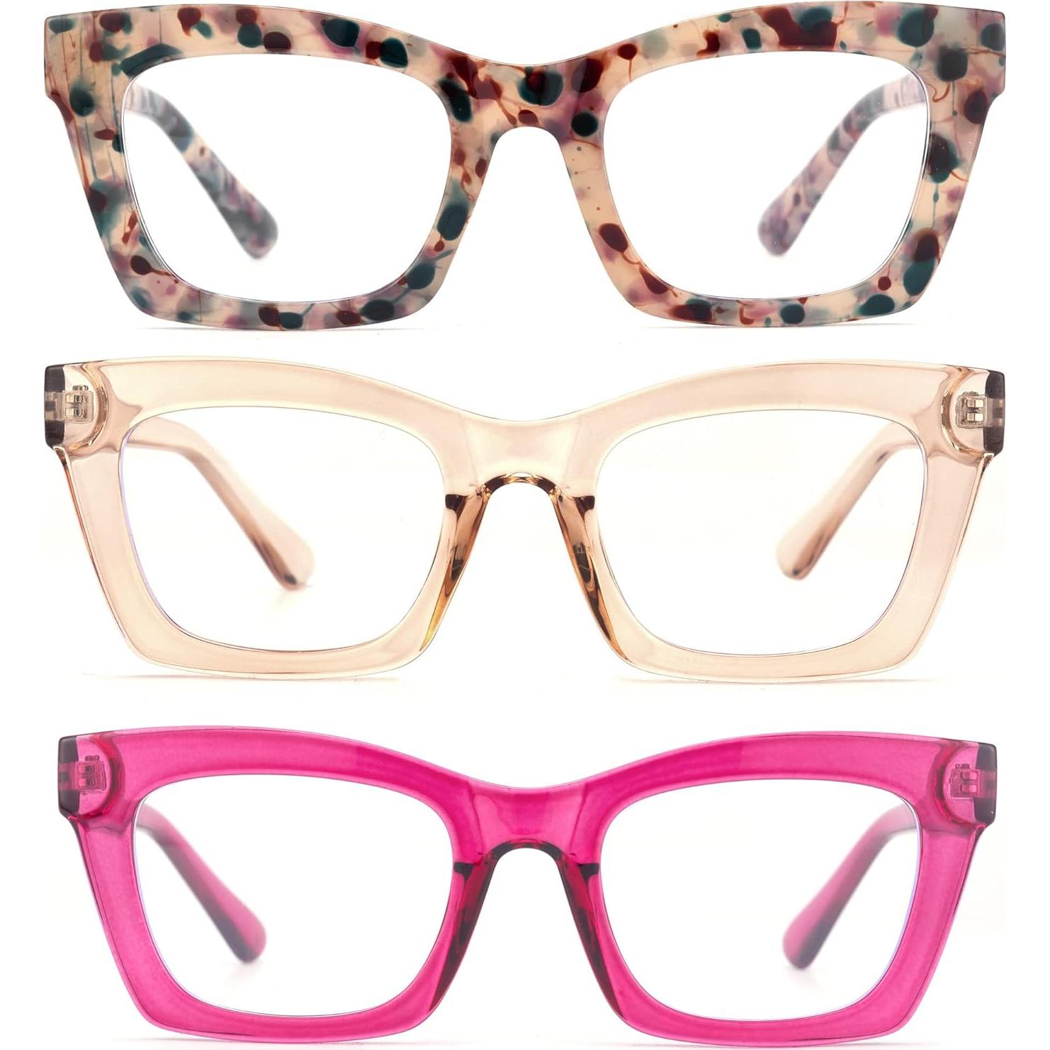 Gafas de Lectura Bullabulling 3 Pack Bloqueadoras Luz Azul