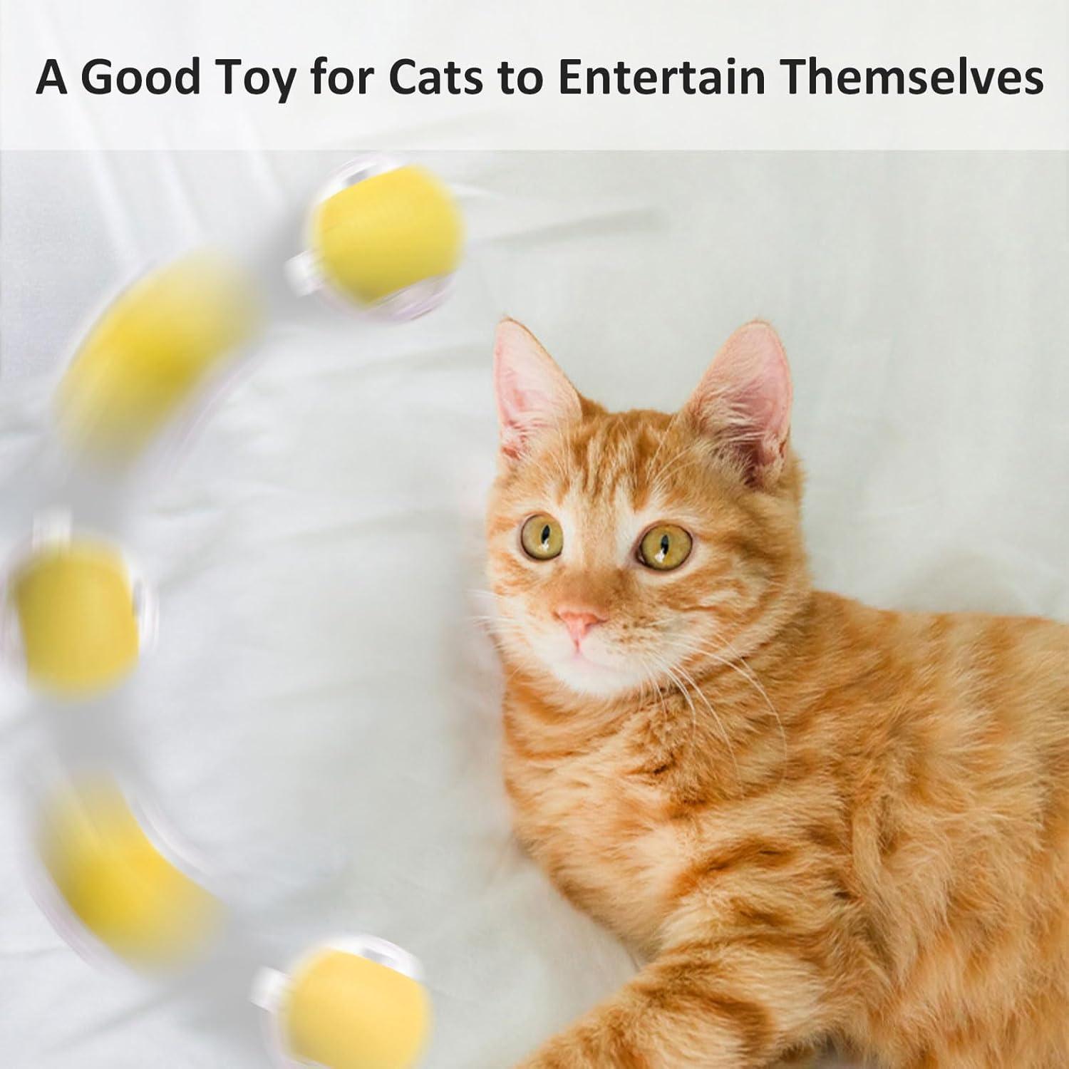 Bola Interactiva para Gatos Tewloss Amarilla, Juguete Automático