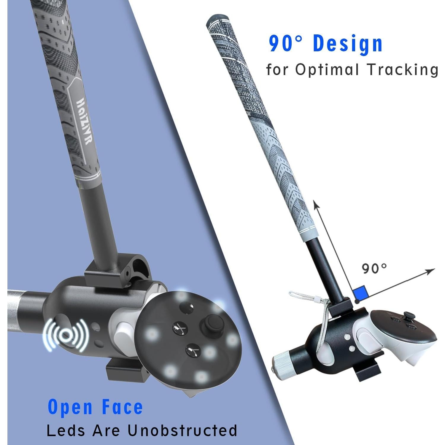 Accesorio de Golf VR HaiZiVR para Quest 3 - Aluminio 90°