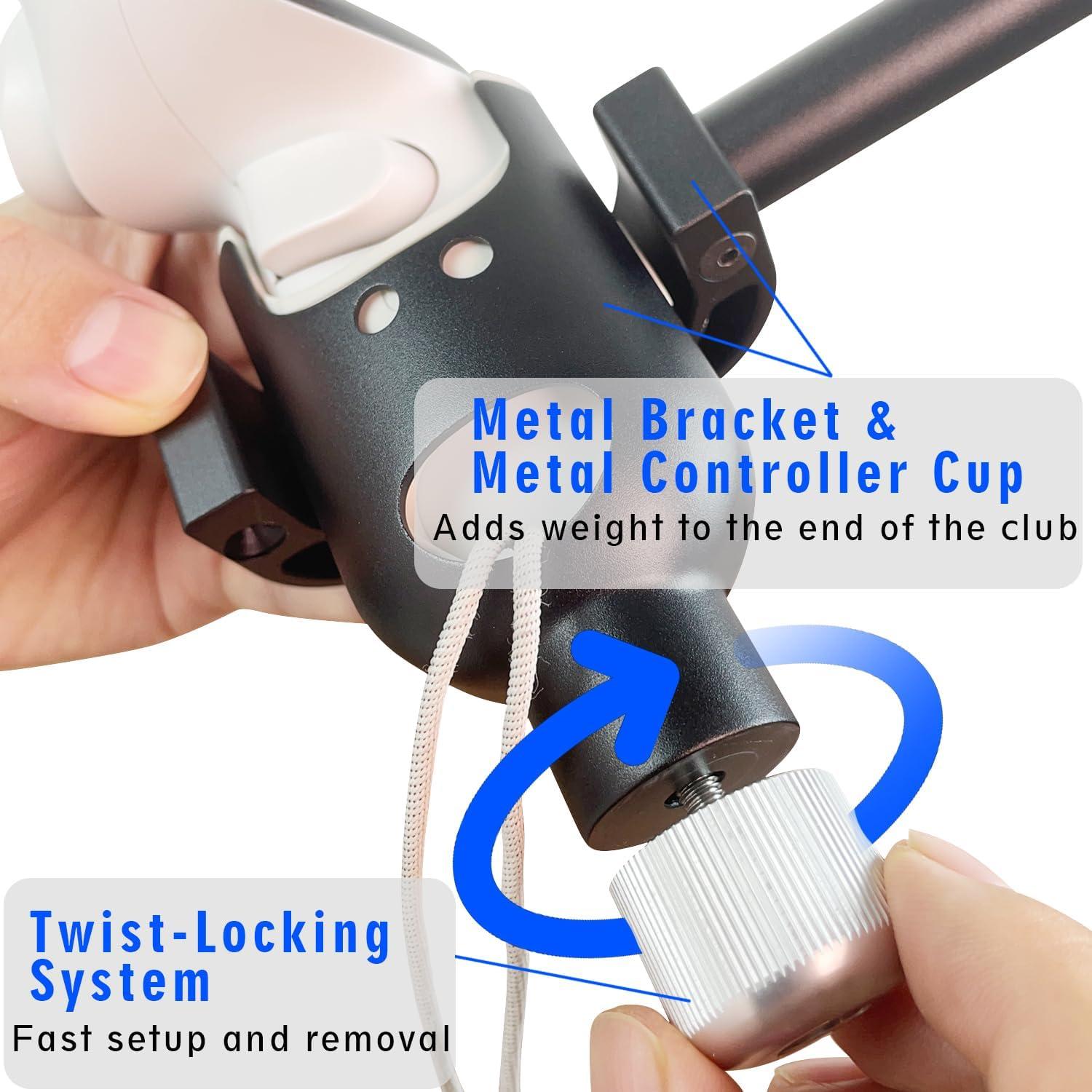 Accesorio de Golf VR HaiZiVR para Quest 3 - Aluminio 90°