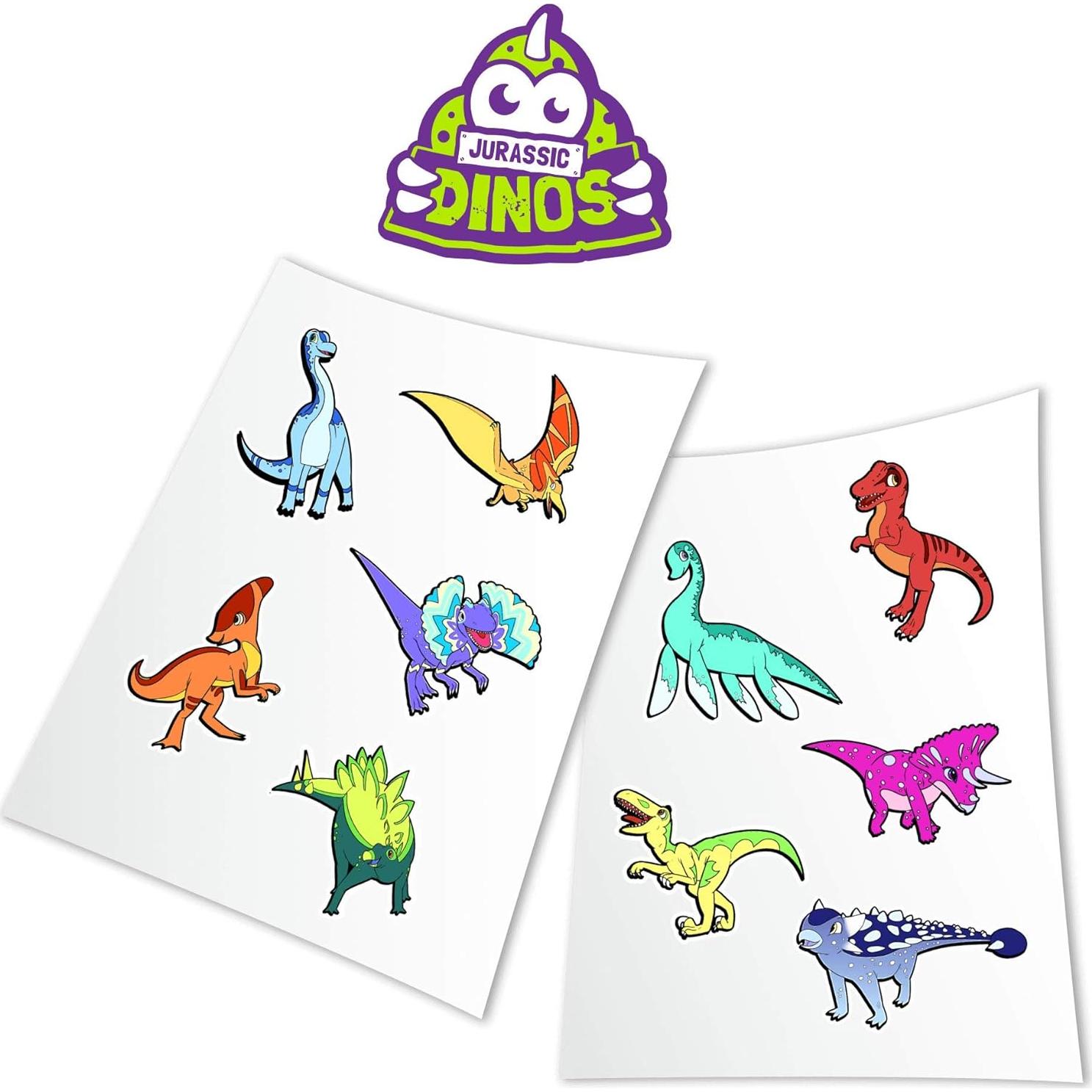 Pegatinas AR HoloToyz Dinos Jurassic 10 Piezas 4D