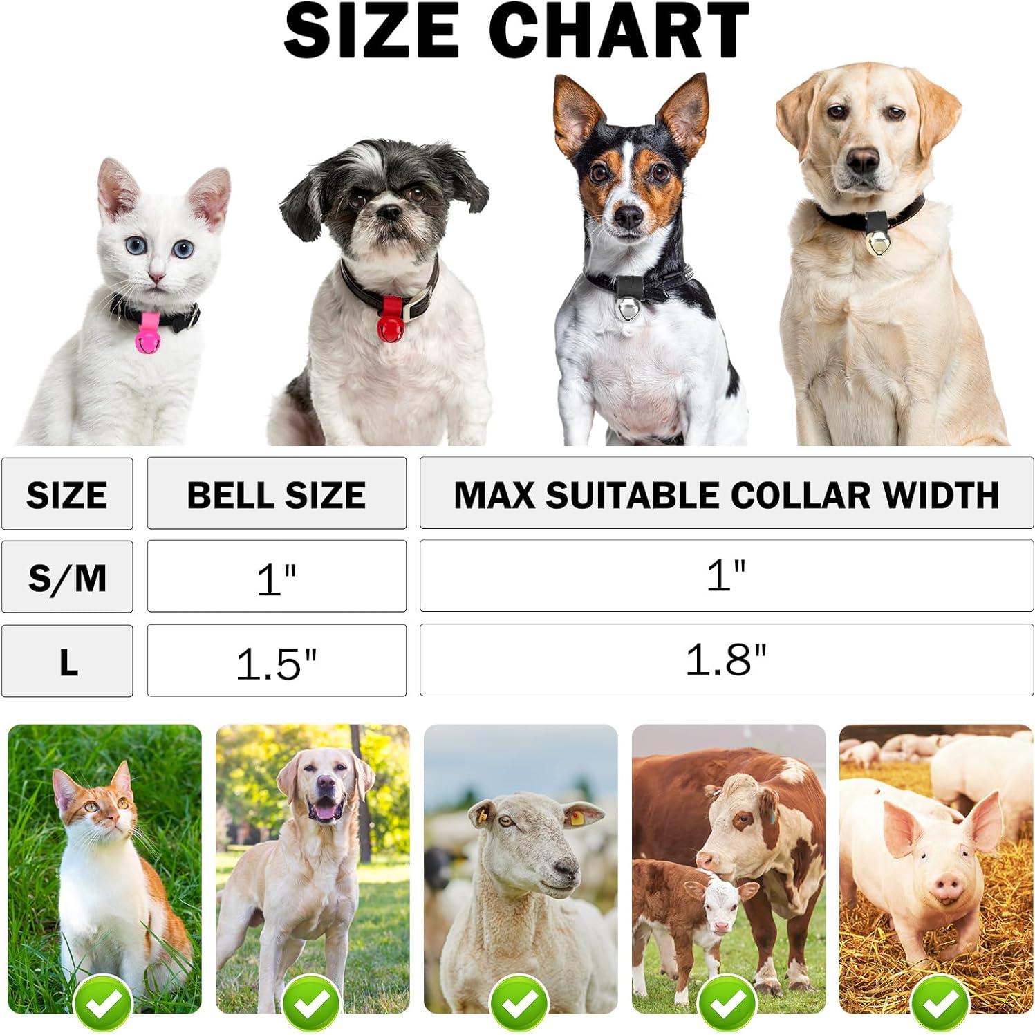 Campana para Perros SCENEREAL, 2 Campanas Antirrobo Plata