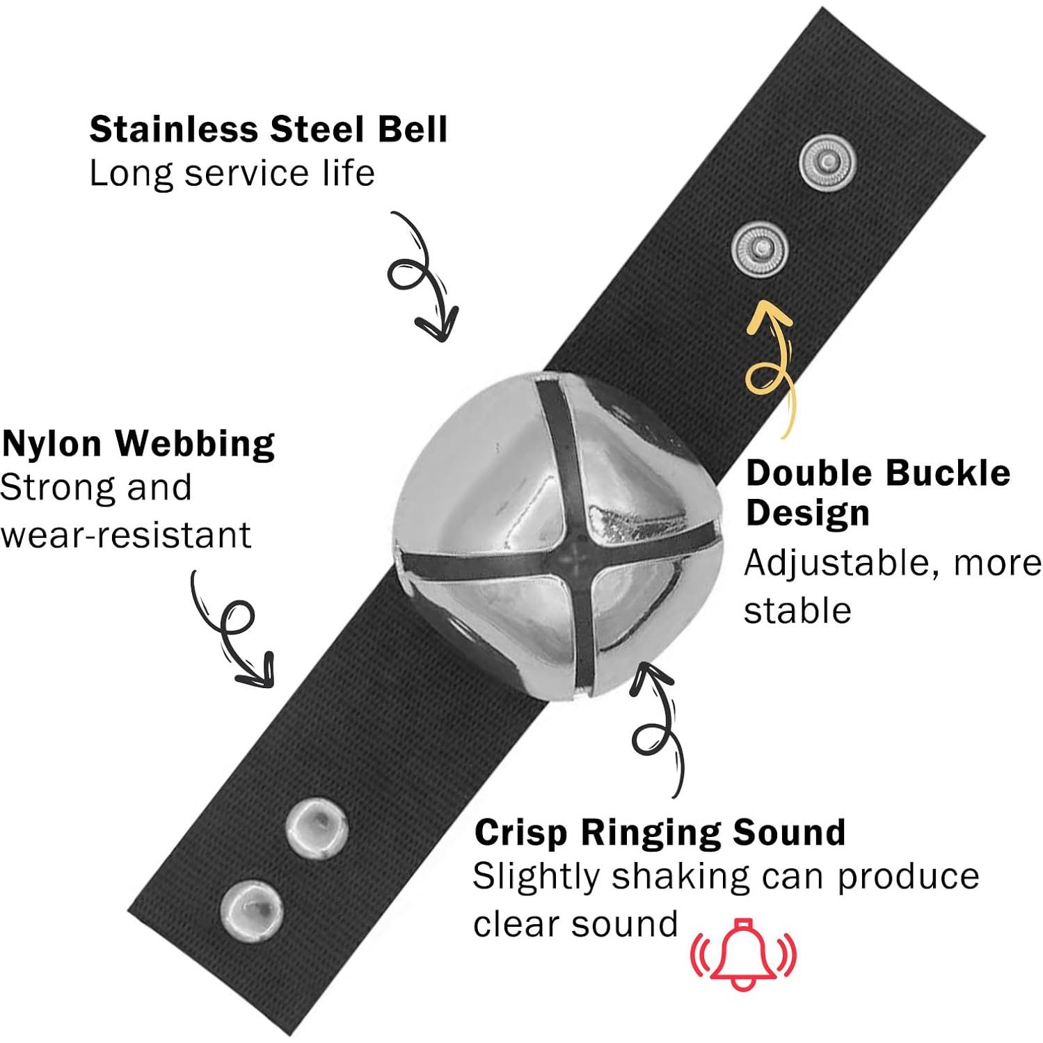 Campana para Perros SCENEREAL, 2 Campanas Antirrobo Plata