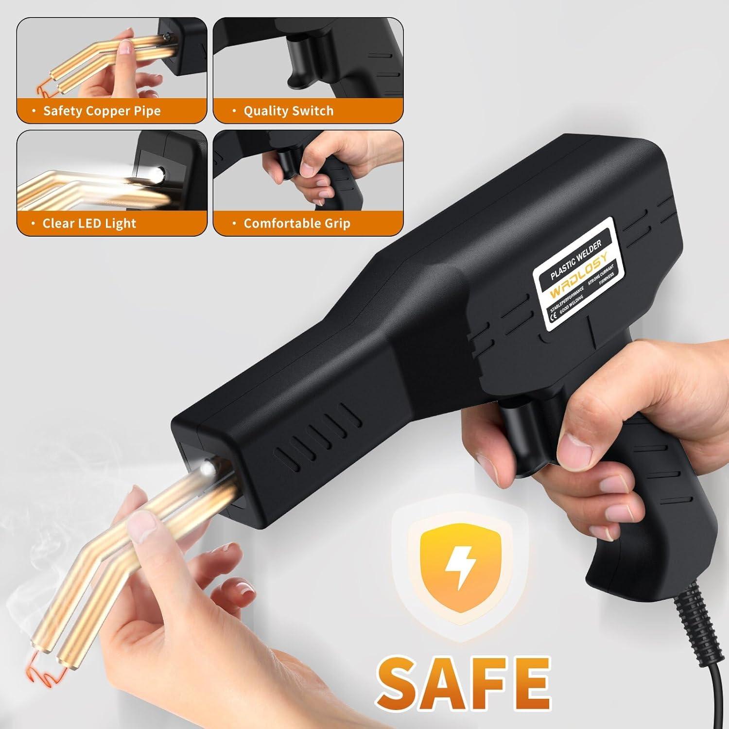 Soldador de Plástico Wrdlosy con 1200 Grapas para Reparación