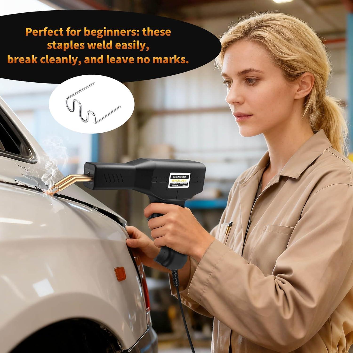 Soldador de Plástico Wrdlosy con 1200 Grapas para Reparación