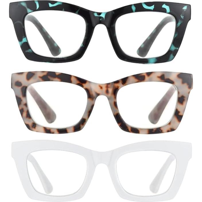 Gafas de Lectura Bullabulling 3 Pack con Bloqueo Luz Azul