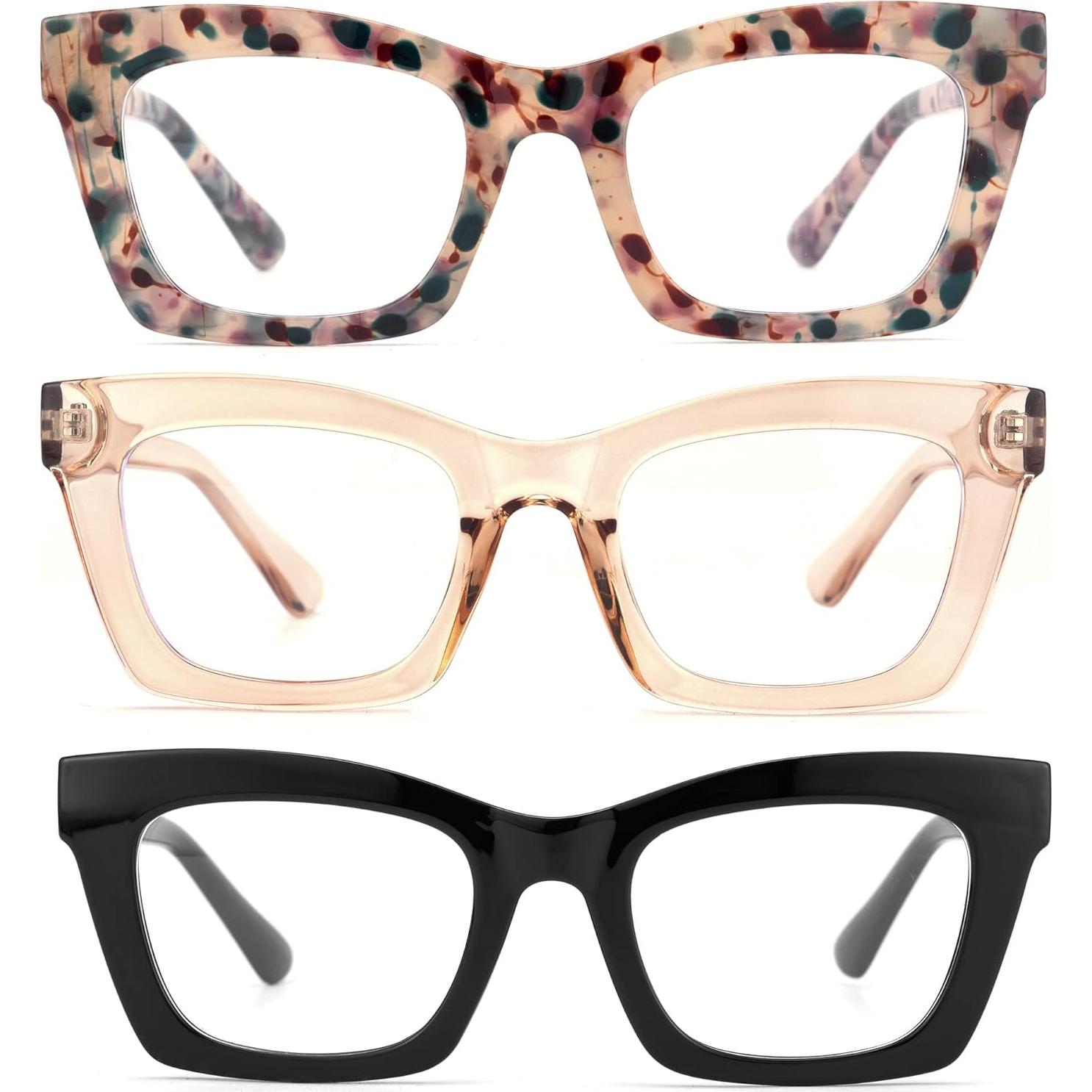 Gafas de Lectura Bullabulling 3 Pack Bloqueo Luz Azul