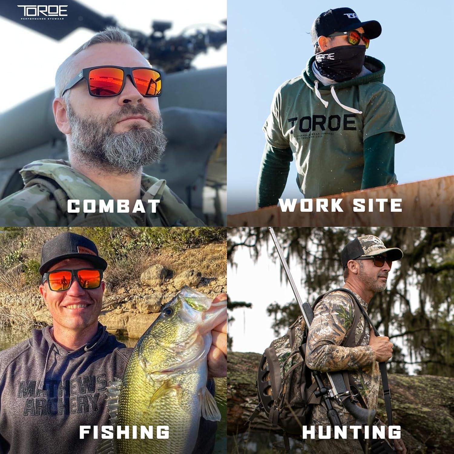 Gafas de sol TOROE Matte Black RANGE XL Lentes Polarizadas