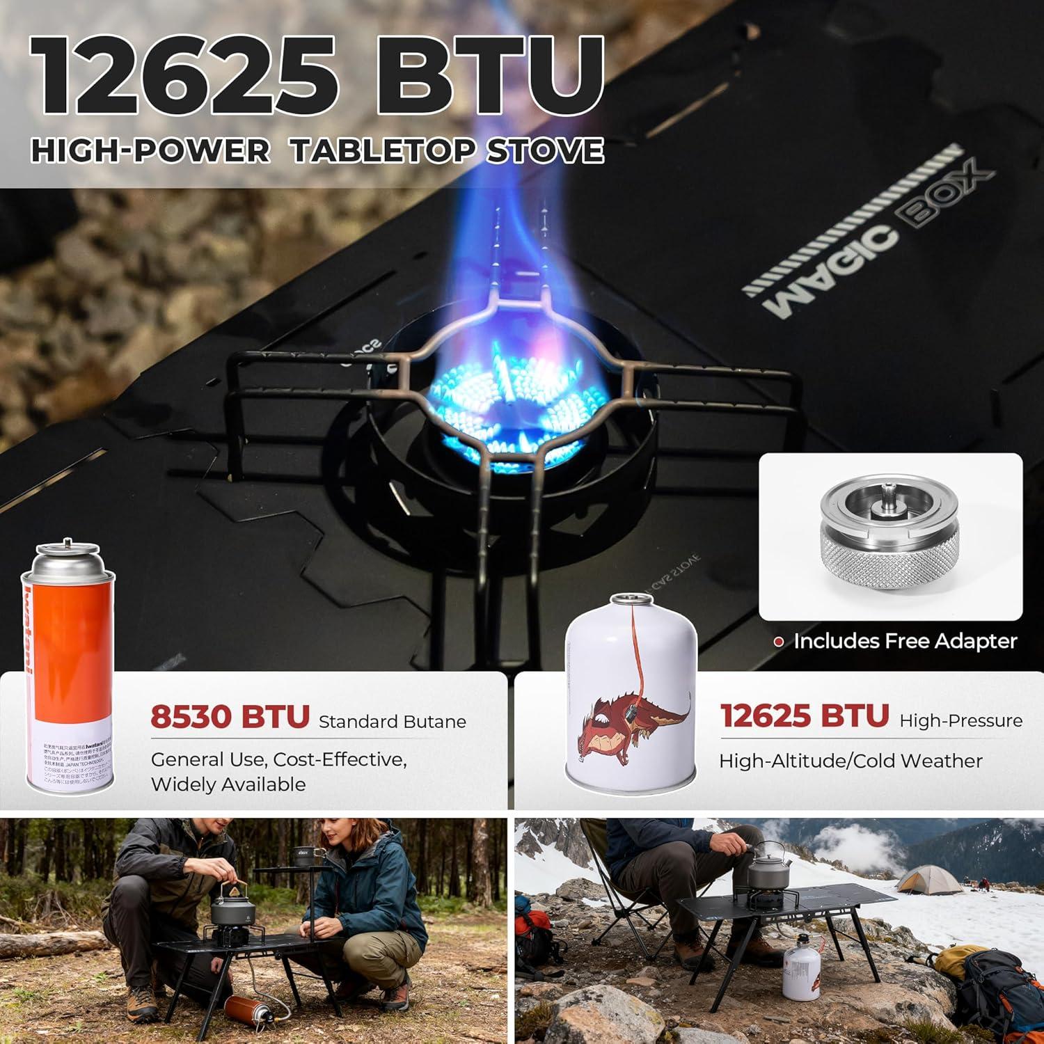 Estufa de Gas Alocs KD23-MFL Plegable 12625 BTU para Camping