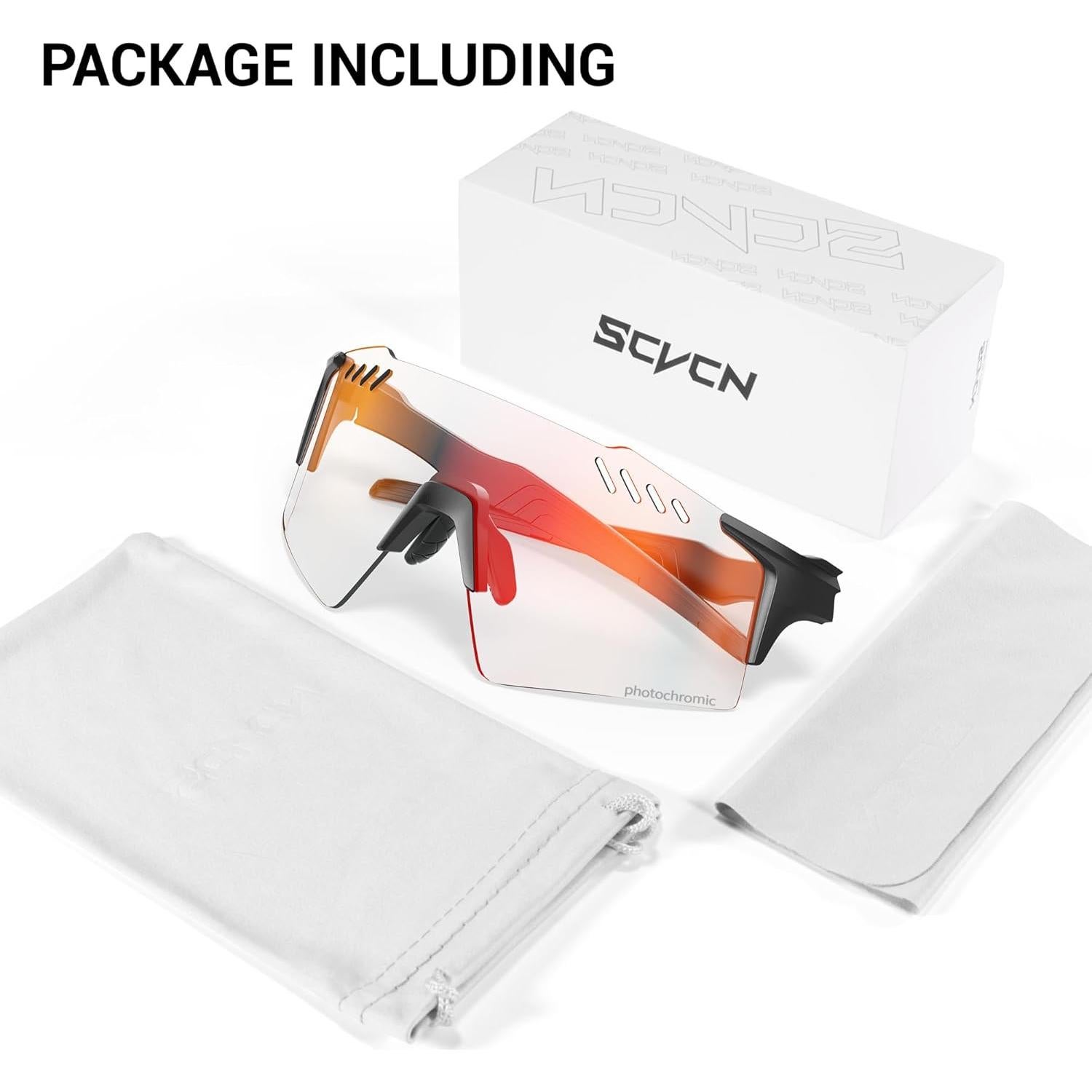 Gafas de Ciclismo Fotoquímicas SCVCN UV400 TR90 Negro