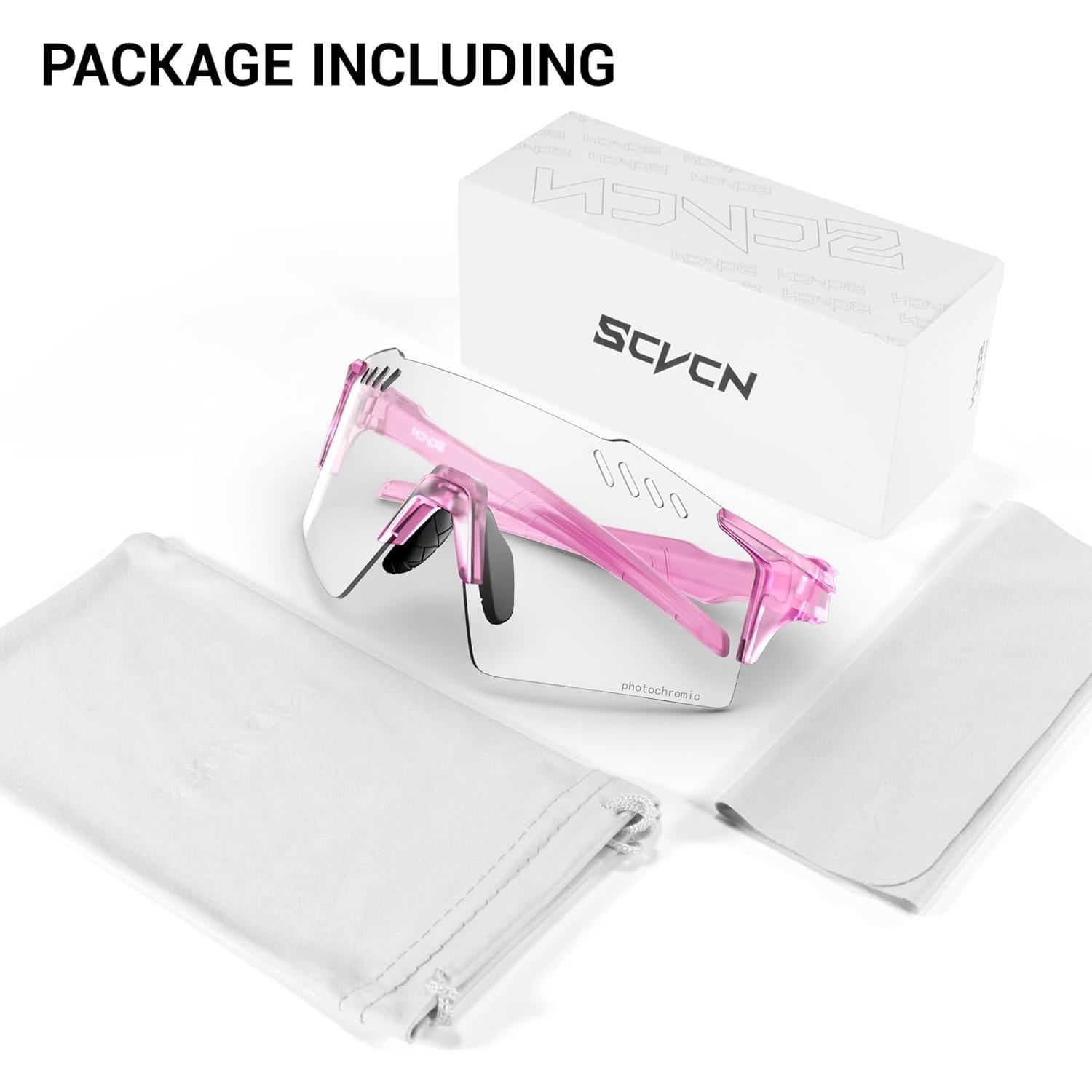 Gafas de Ciclismo Fotochromáticas SCVCN TR90 UV400 Rosa