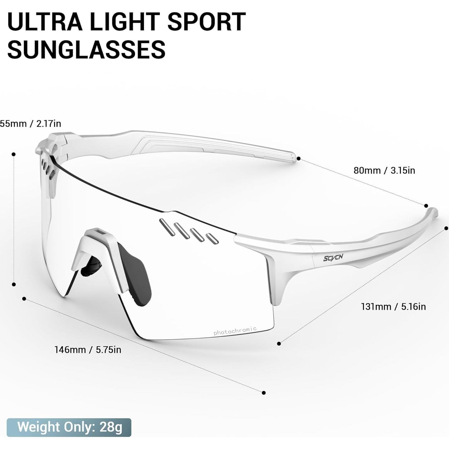 Gafas de Ciclismo SCVCN Fotochromáticas UV400 TR90