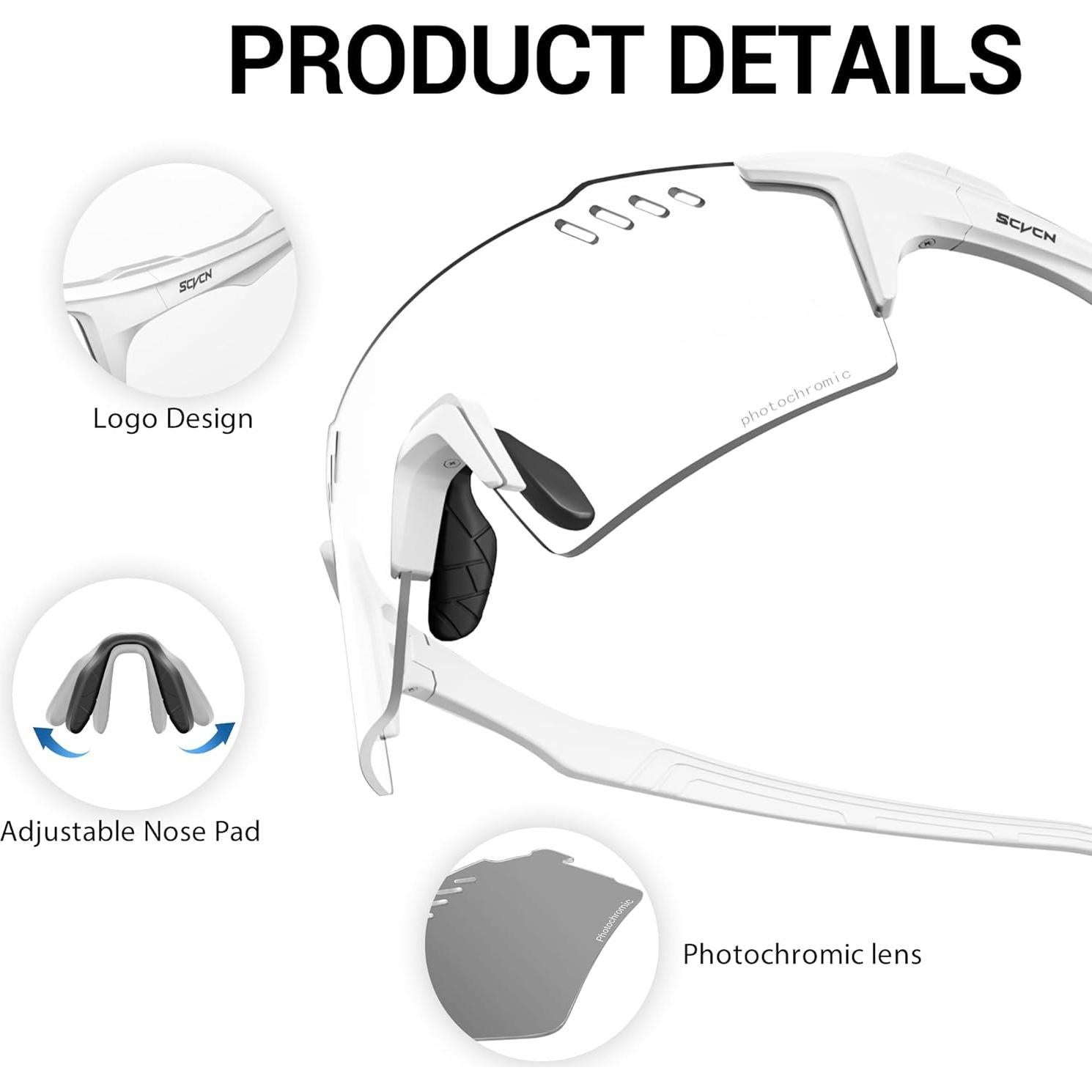 Gafas de Ciclismo SCVCN Fotochromáticas UV400 TR90