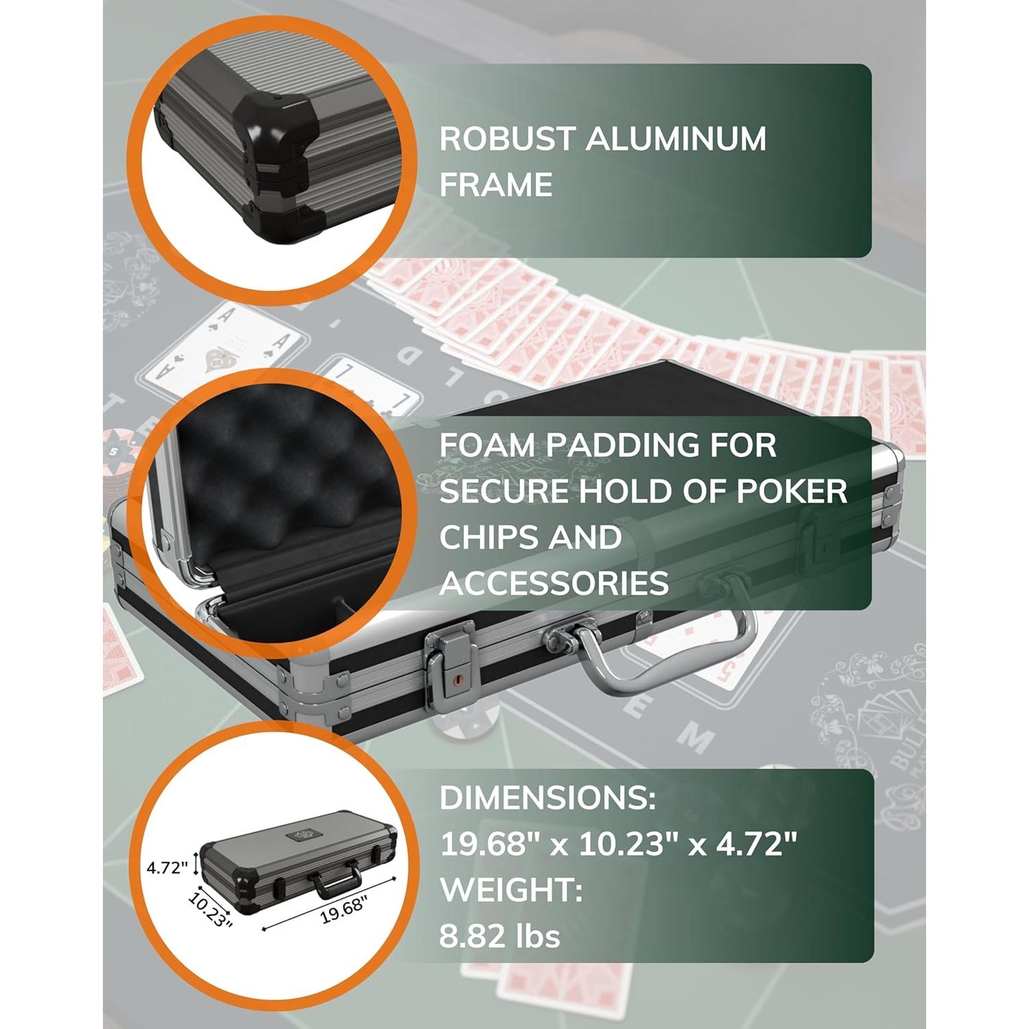 Set de Poker Bullets con 300 Fichas de Cerámica y Estuche