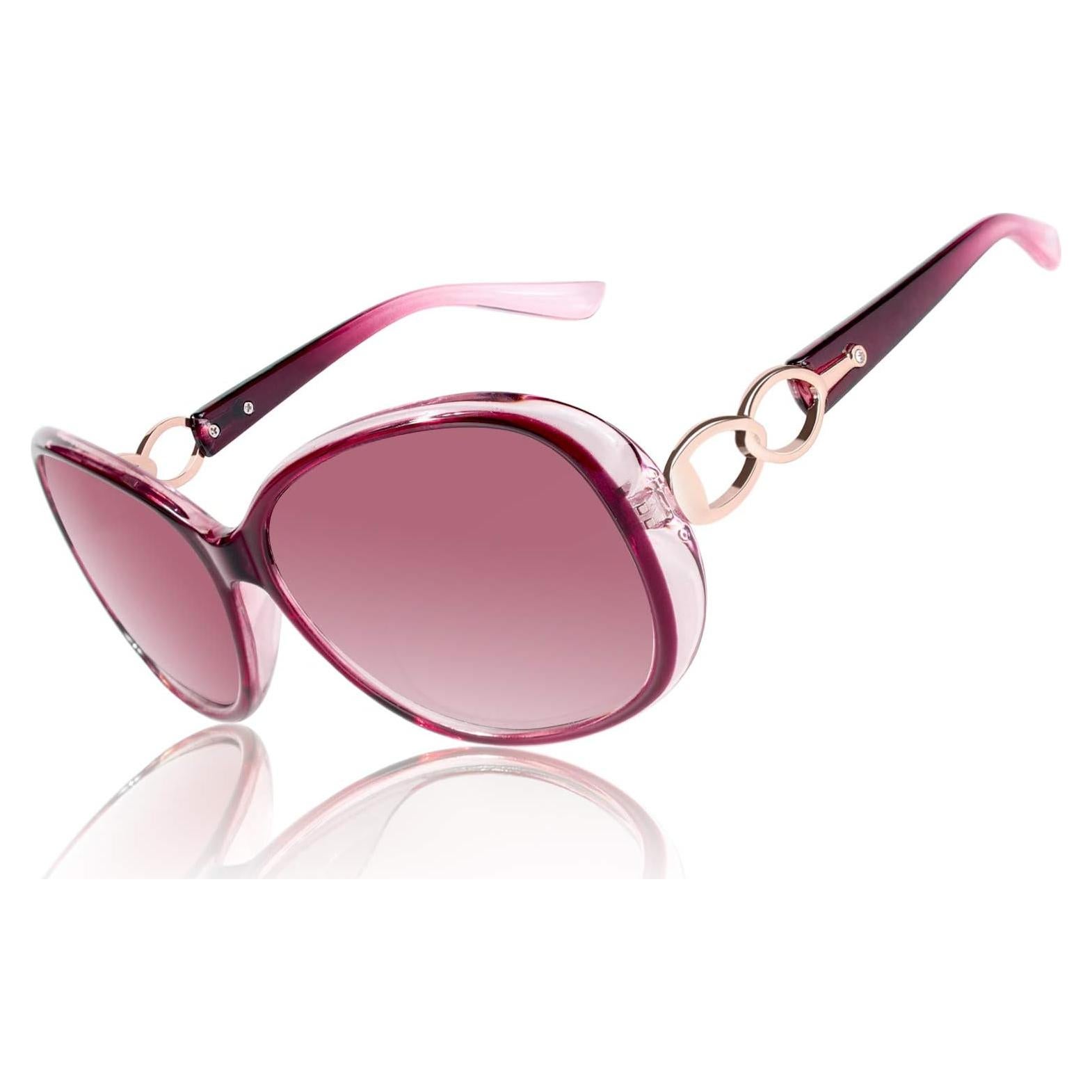 Gafas de Sol CGID Oversized UV400 Lentes Polarizados Rojas