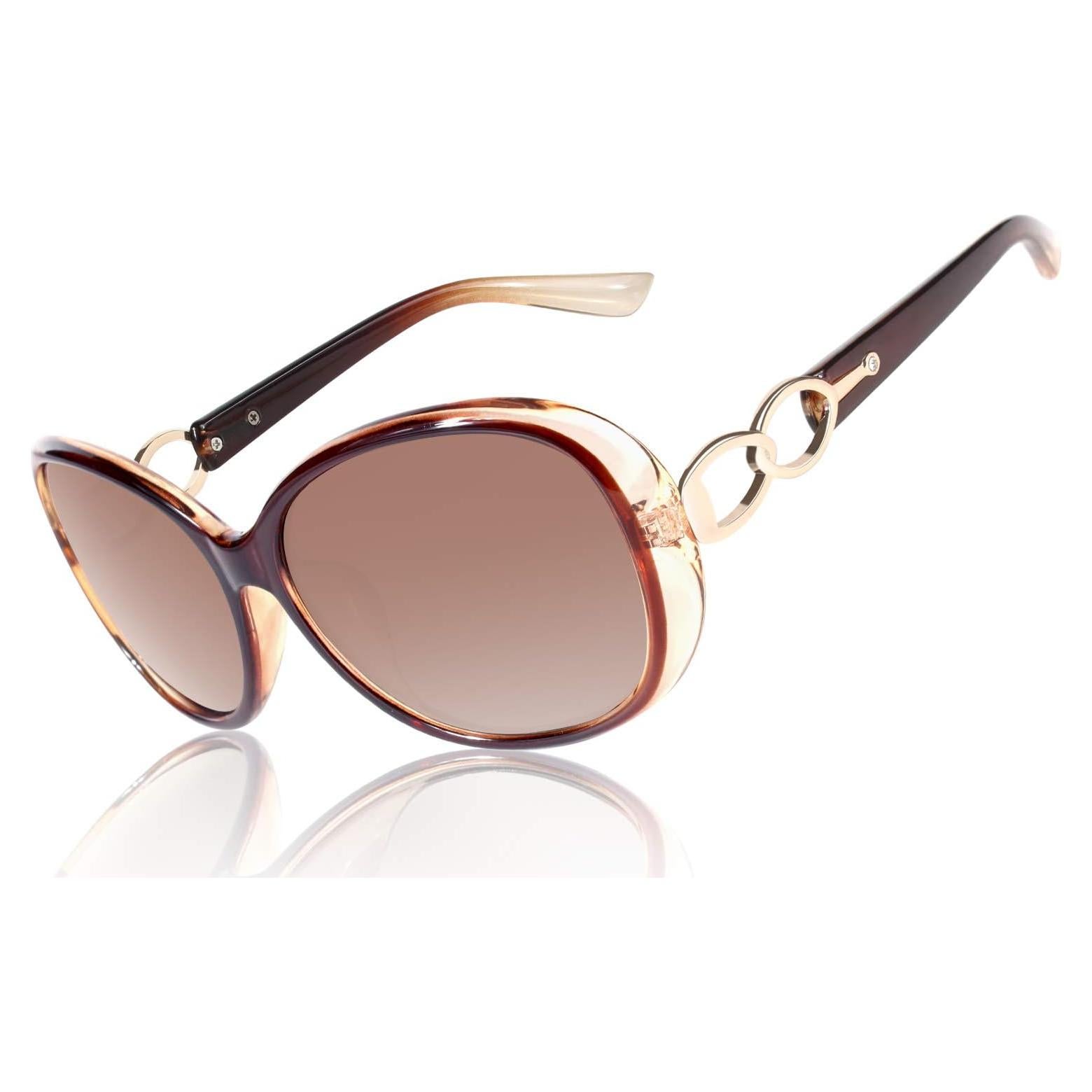 Gafas de Sol CGID Oversized UV400 Marrón Polarizadas