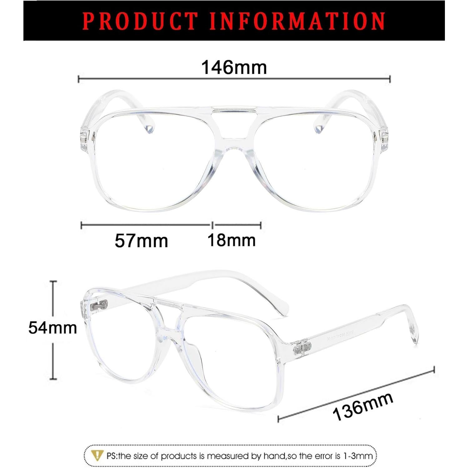 Gafas Aviador ZIMUSUN Anti Luz Azul Unisex 57mm