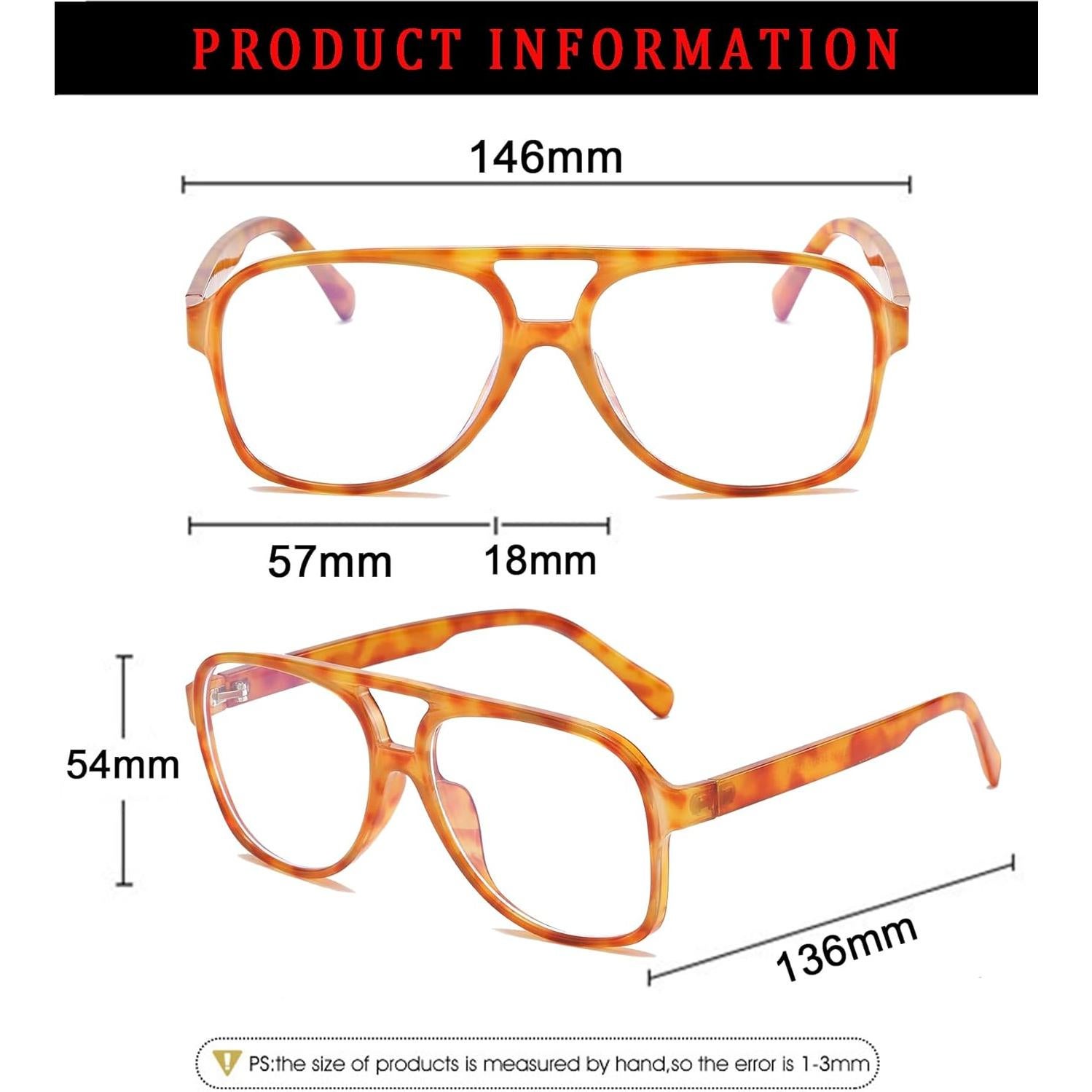 Gafas Aviador ZIMUSUN Anti Luz Azul Unisex 70s Retro