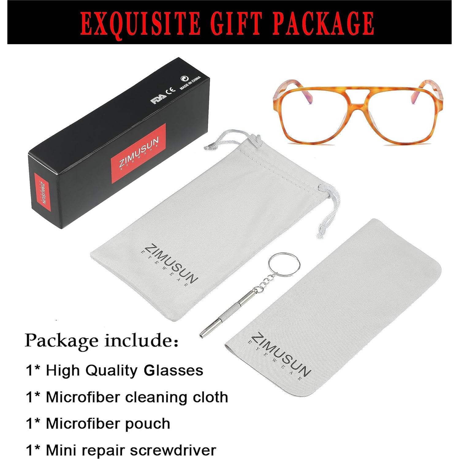 Gafas Aviador ZIMUSUN Anti Luz Azul Unisex 70s Retro