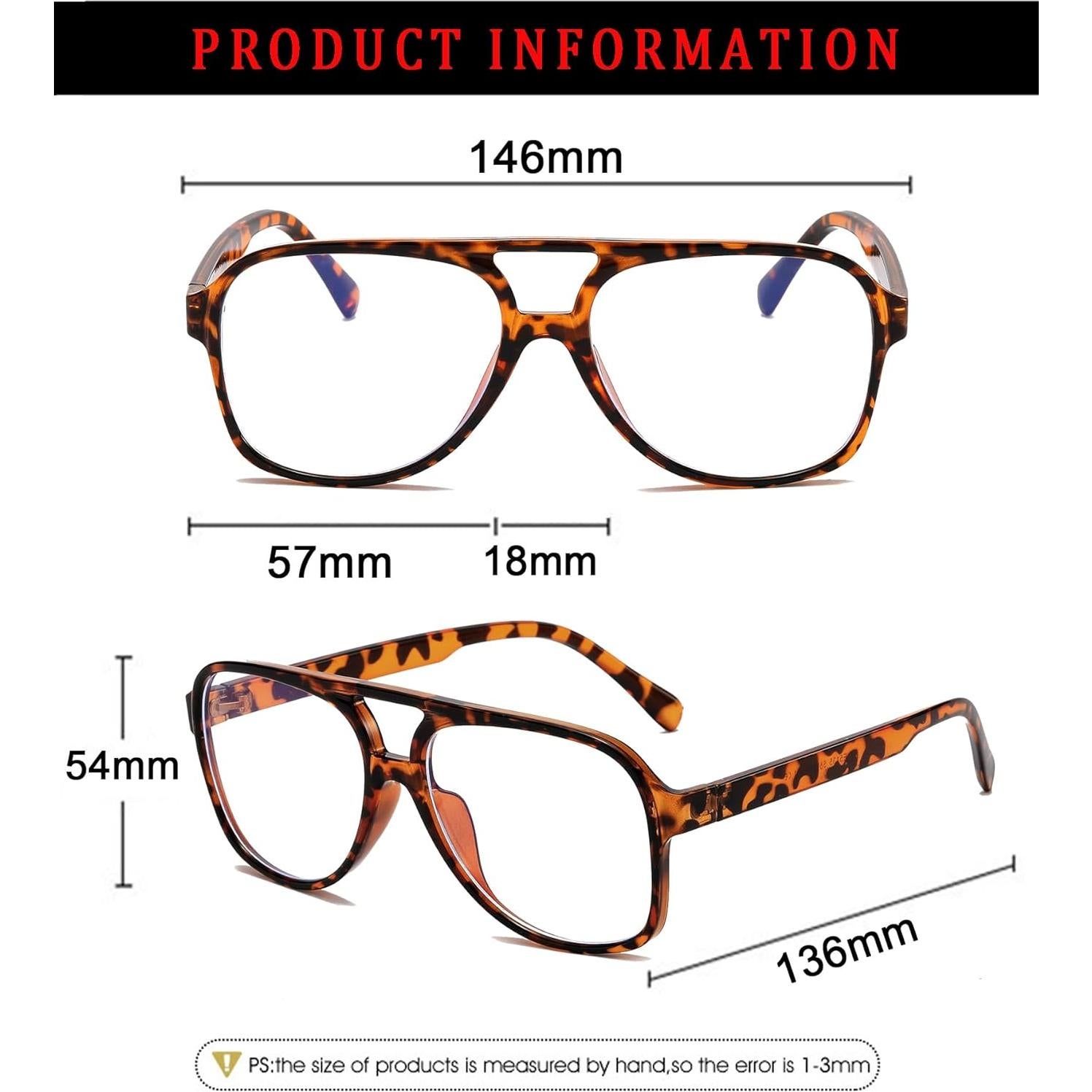 Gafas Aviador ZIMUSUN Anti Luz Azul Unisex Montura Grande