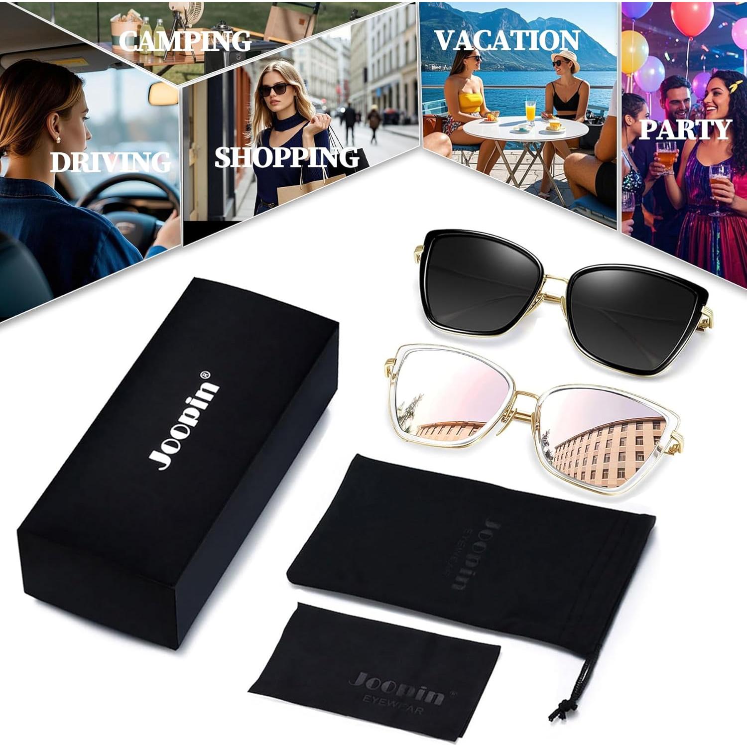 Gafas de sol Joopin estilo gato UV400 para mujeres - 2 colores