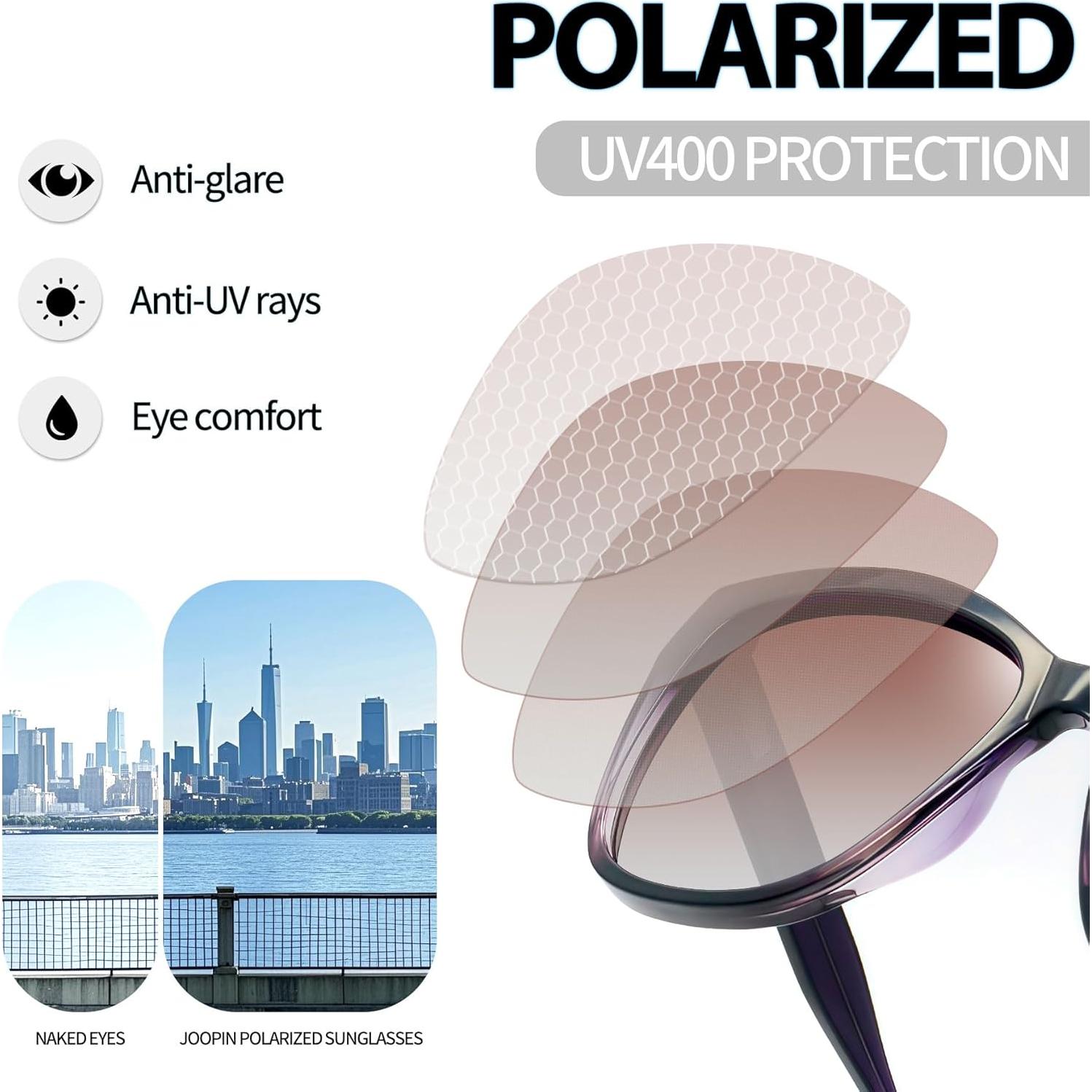 Gafas de sol Joopin ojo de gato moradas UV400 para mujeres