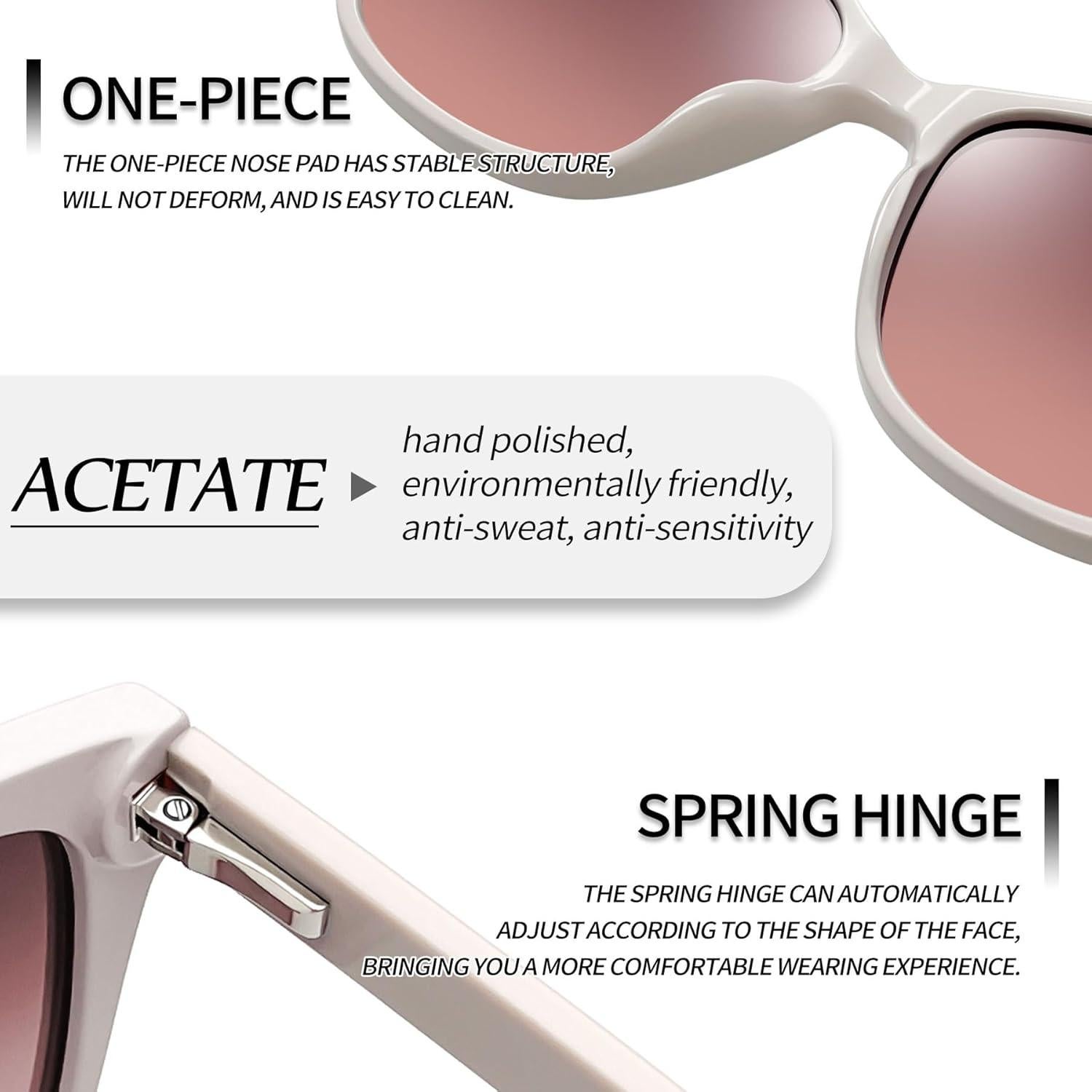 Gafas de sol Joopin Ojo de Gato Beige UV400 para Mujeres