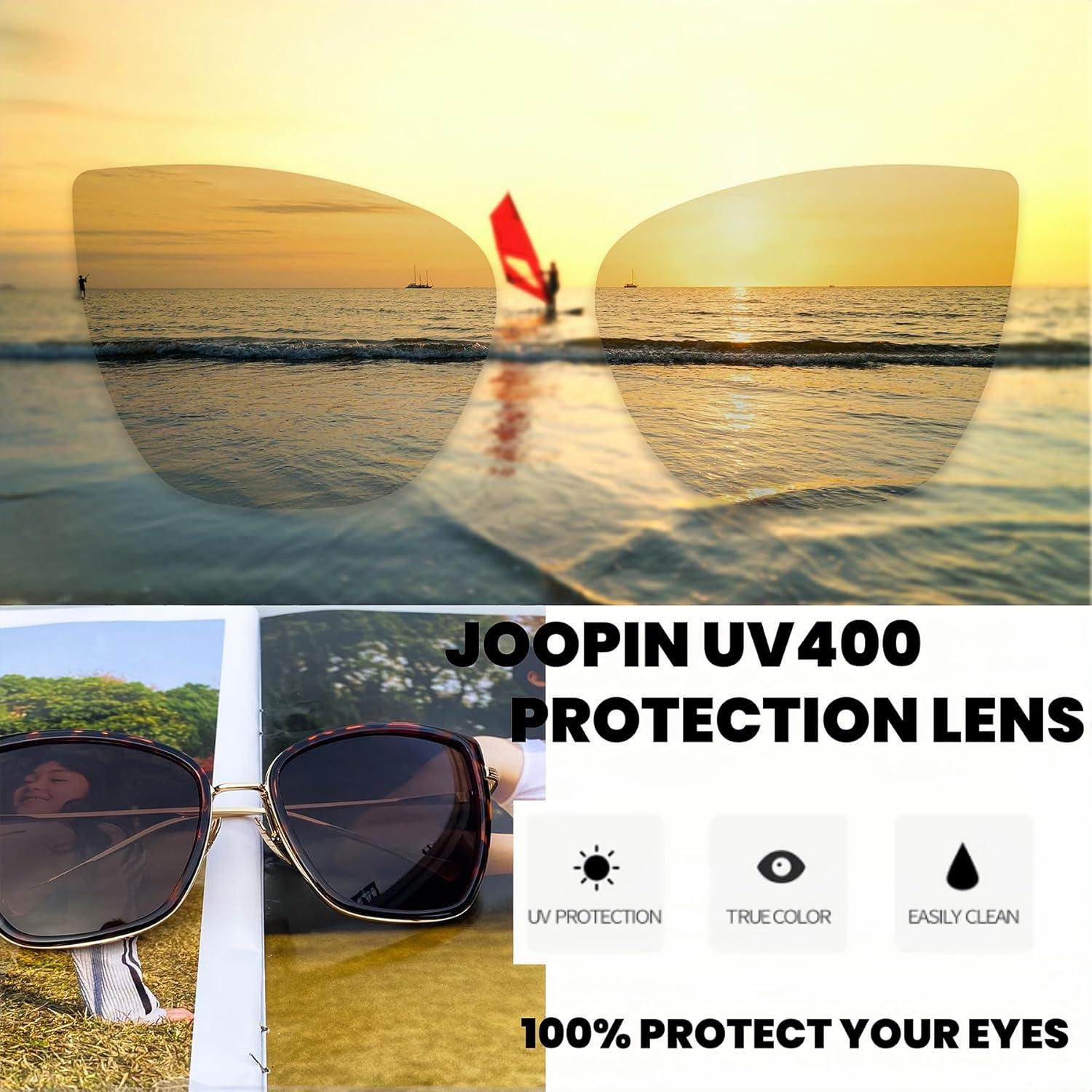 Gafas de sol grandes Joopin estilo gato UV400 paquete 2