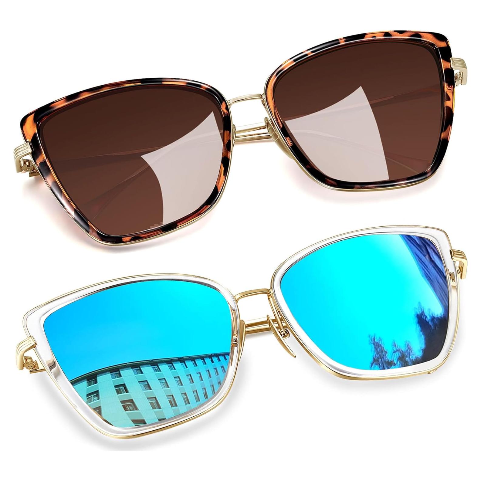 Gafas de sol Joopin estilo gato UV400 para mujeres - Paquete 2