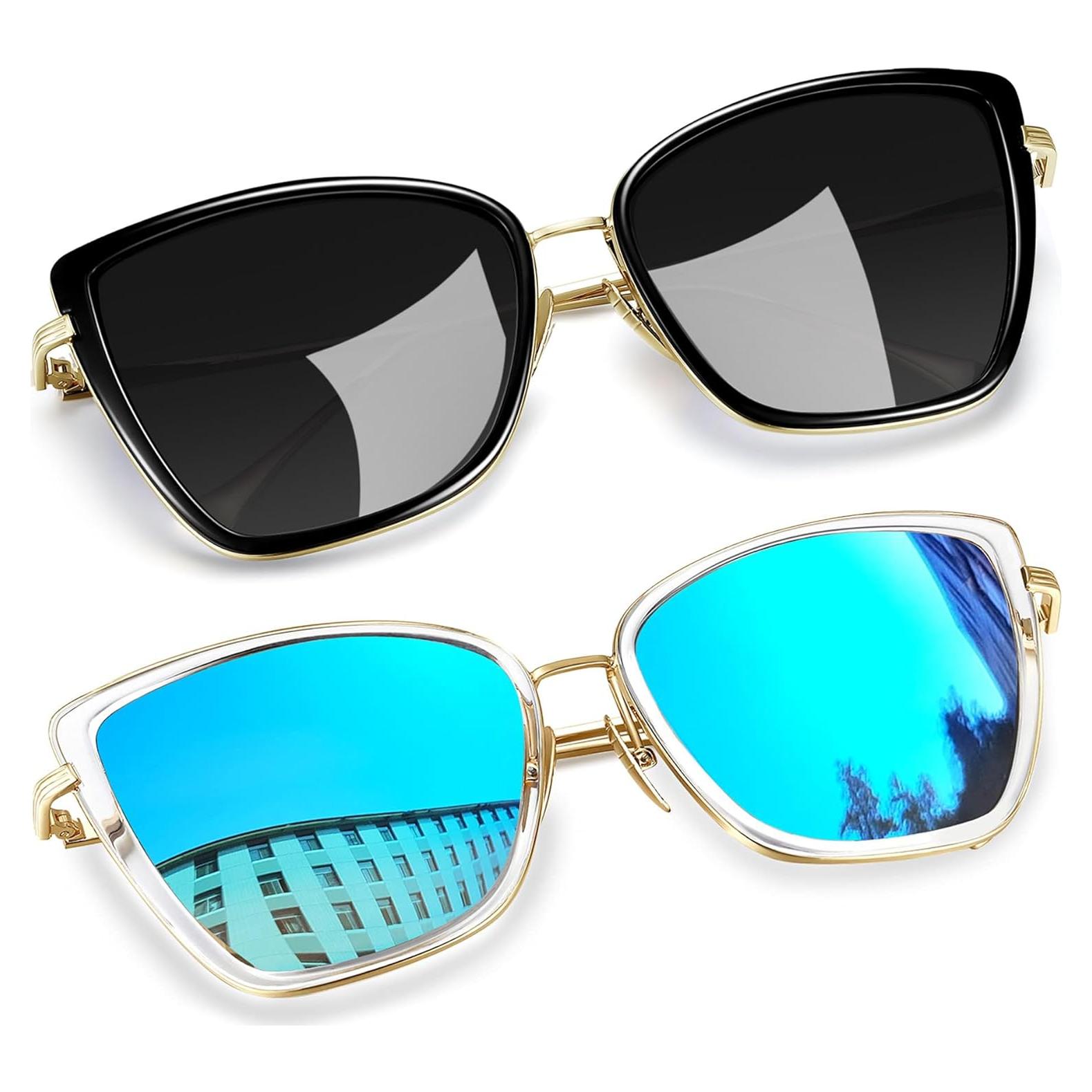 Gafas de sol estilo gato Joopin UV400 para mujeres - Paquete 2