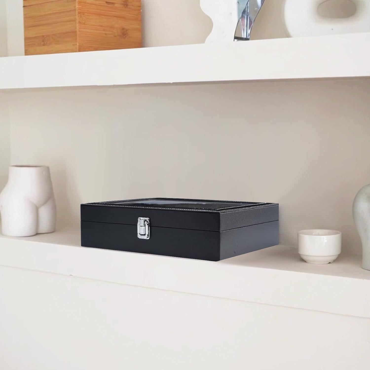 Organizador de Gafas ProCase 8 Compartimentos PU Negro