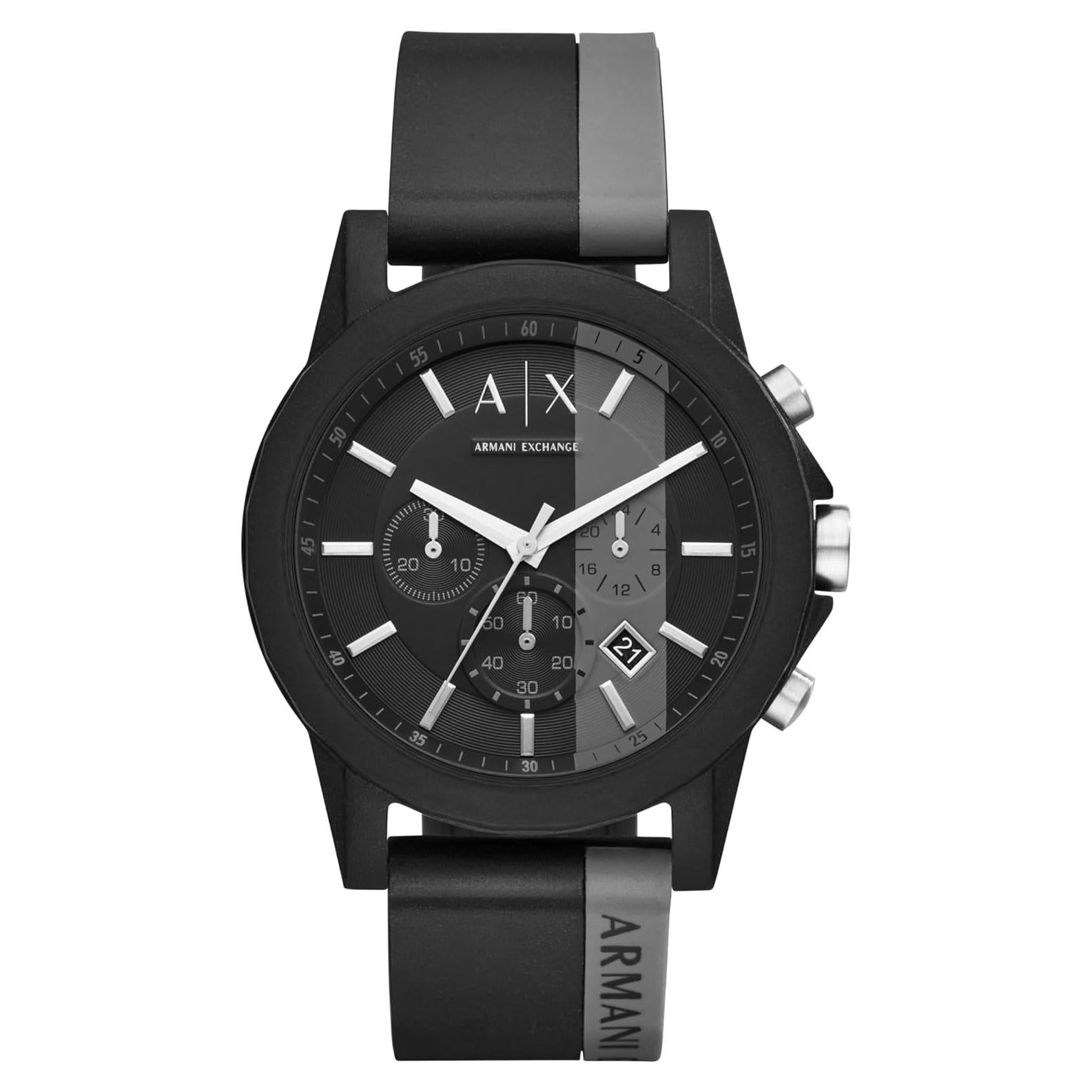 Reloj Cronógrafo Armani Exchange AX1331 con Correa de Silicona