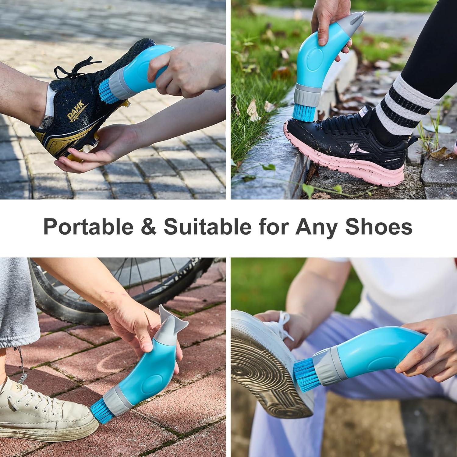 Kit de Limpieza de Botas Mitclear - Cepillo y Raspador Azul