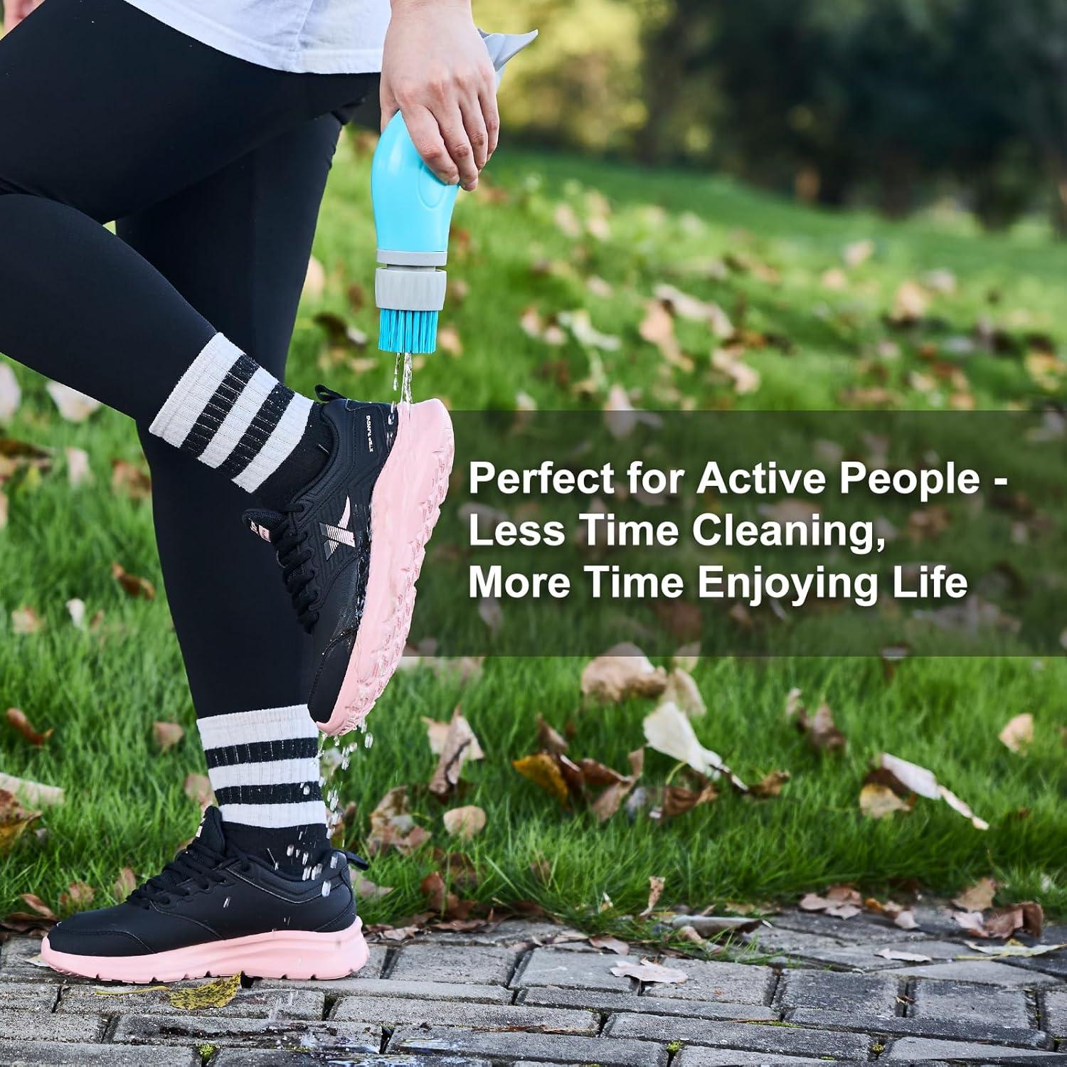 Kit de Limpieza de Botas Mitclear - Cepillo y Raspador Azul