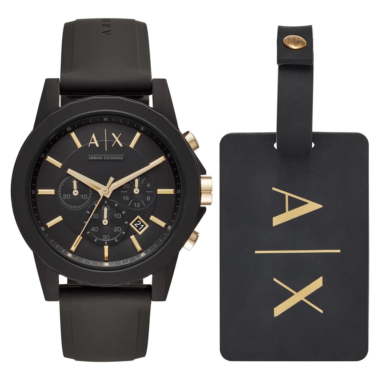 Reloj Cronógrafo Armani Exchange 45mm con Correa de Silicona
