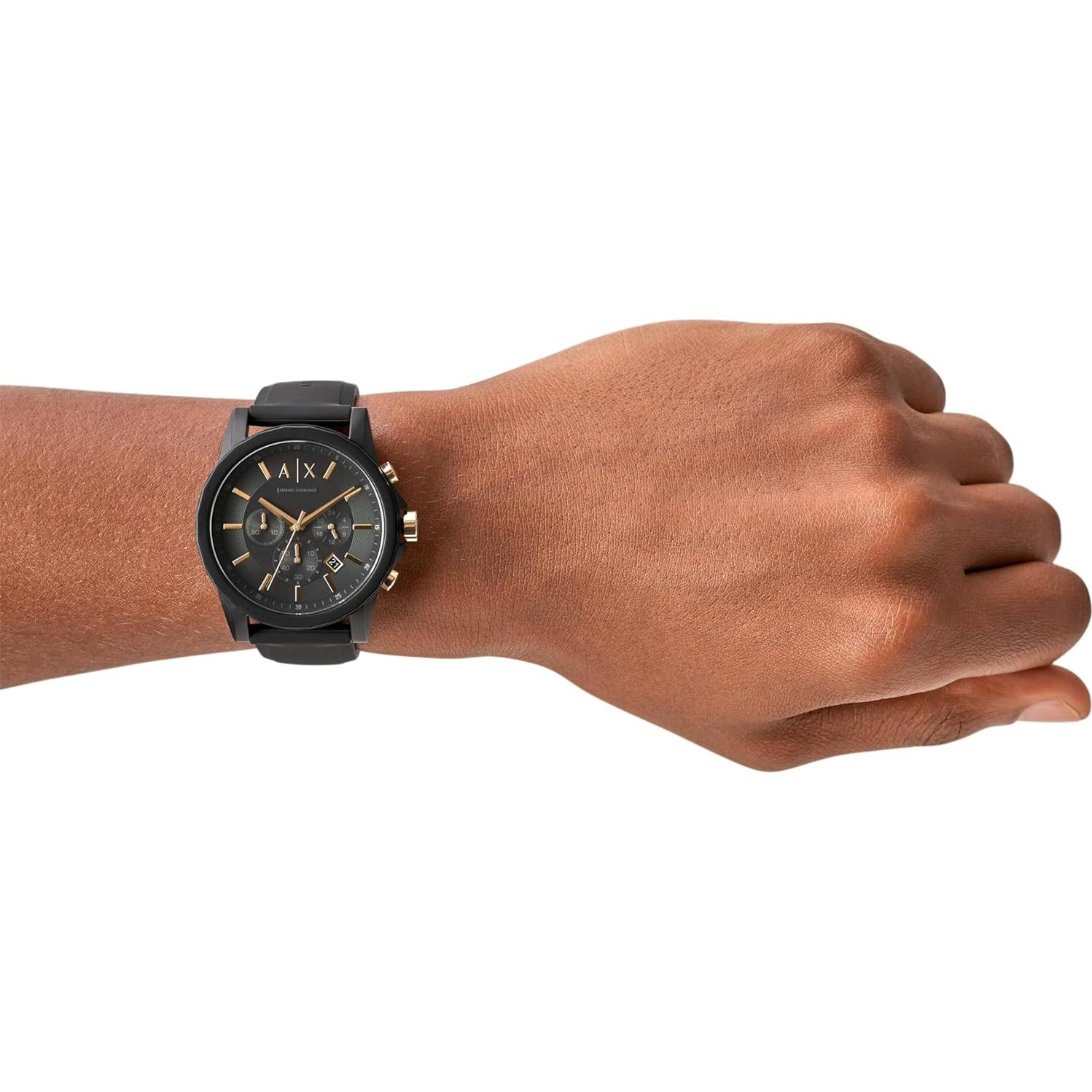 Reloj Cronógrafo Armani Exchange 45mm con Correa de Silicona