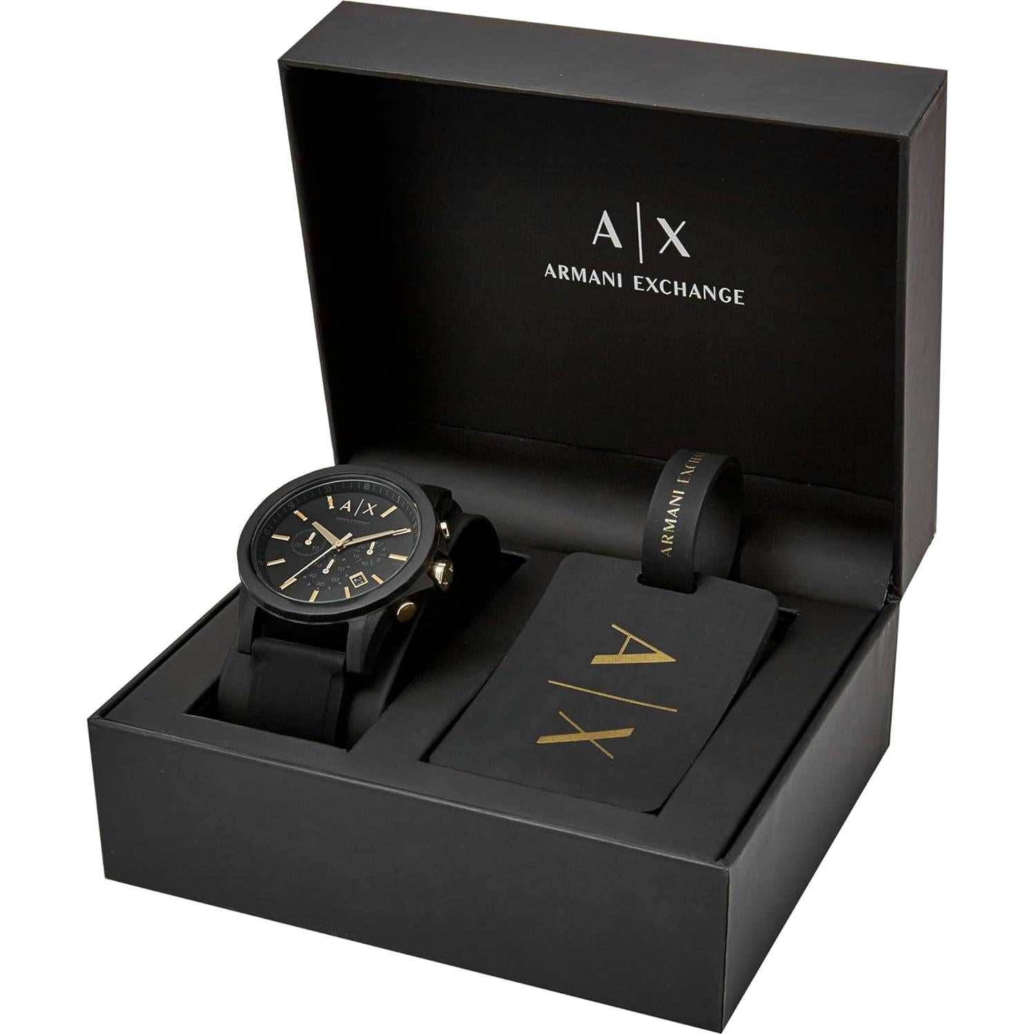 Reloj Cronógrafo Armani Exchange 45mm con Correa de Silicona