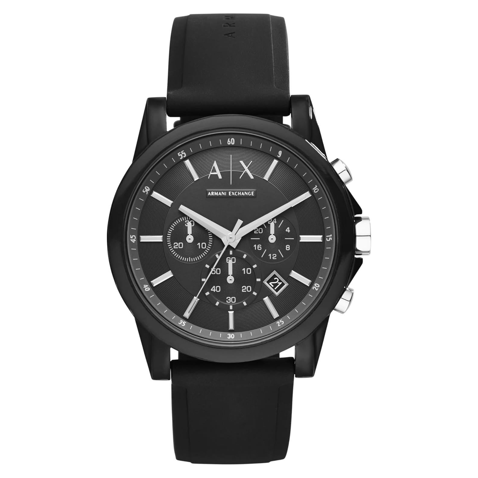 Reloj Cronógrafo Armani Exchange Hombre Correa Silicona 44mm