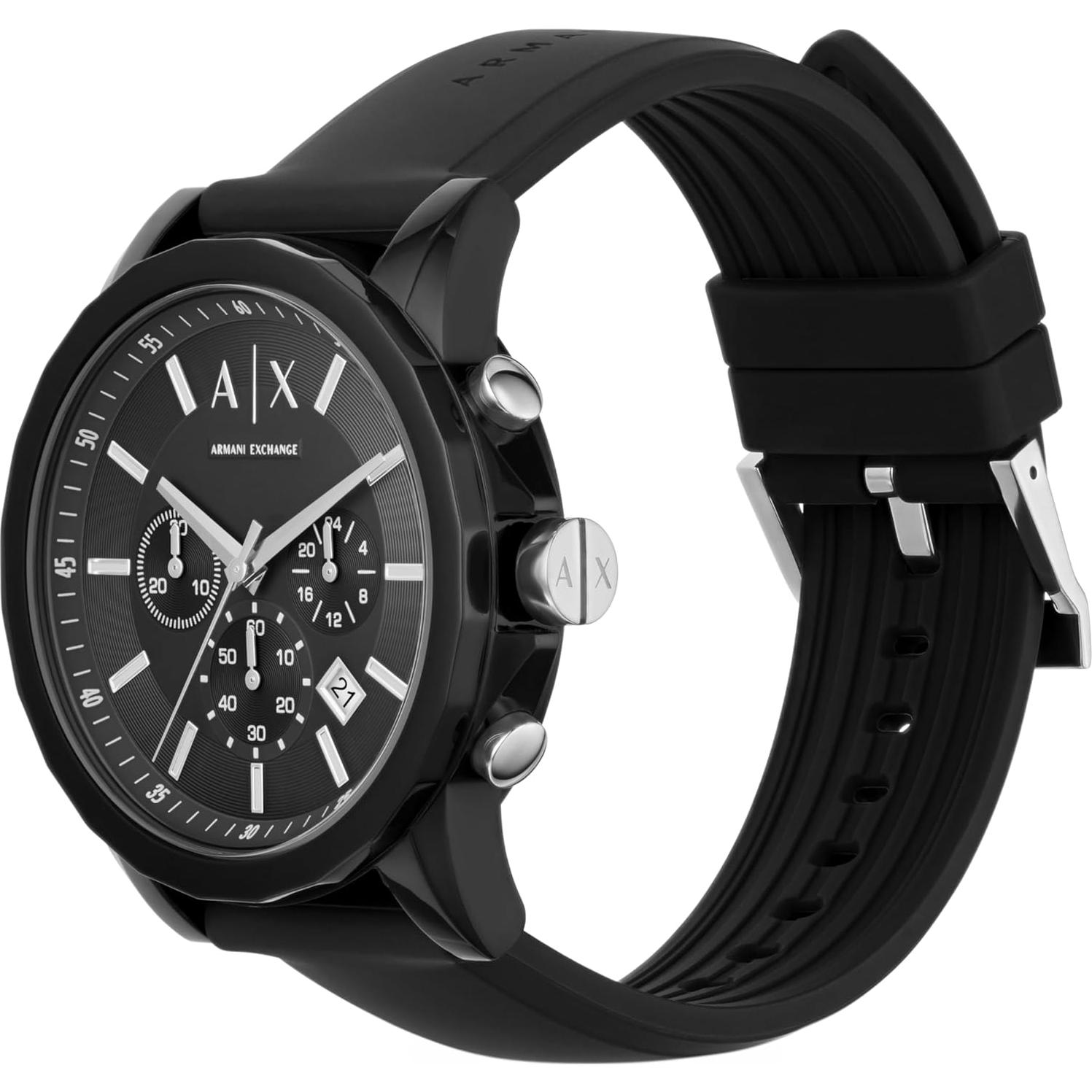 Reloj Cronógrafo Armani Exchange Hombre Correa Silicona 44mm