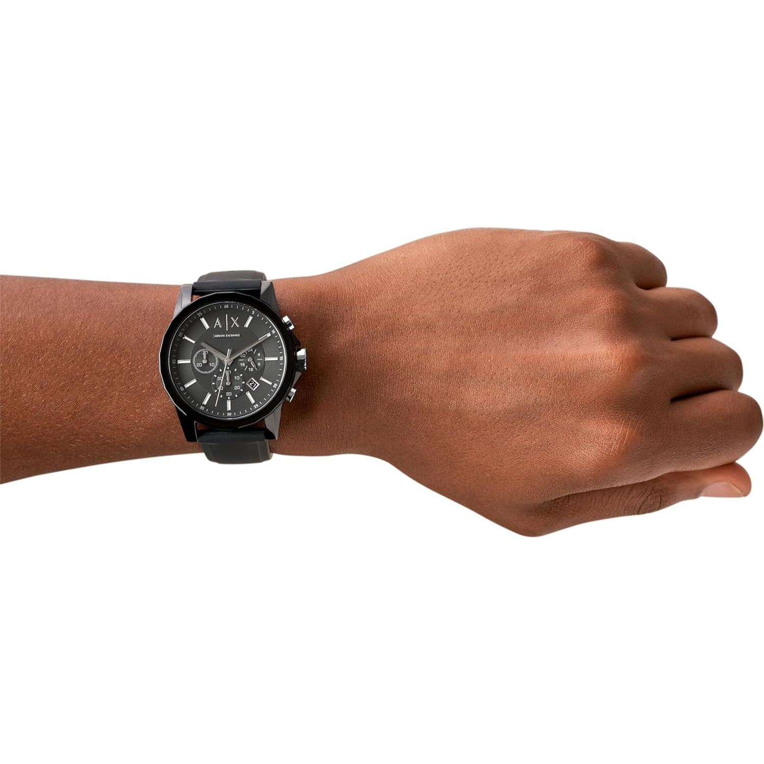 Reloj Cronógrafo Armani Exchange Hombre Correa Silicona 44mm