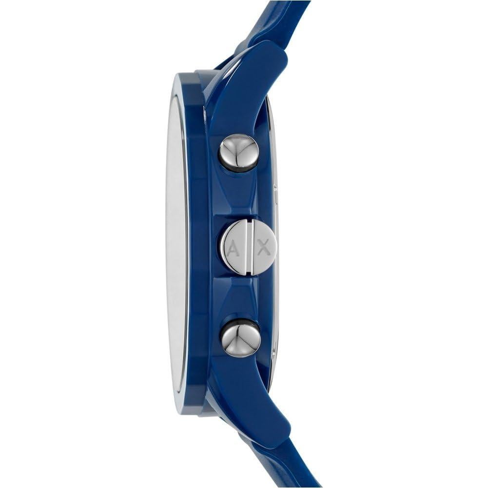 Reloj Cronógrafo AX Armani Exchange 44mm Azul Silicona
